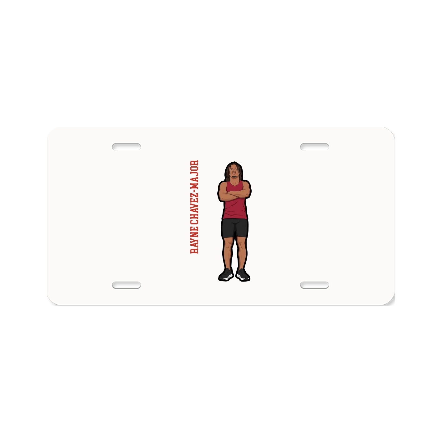 License Plate — Name Vertical in Classic