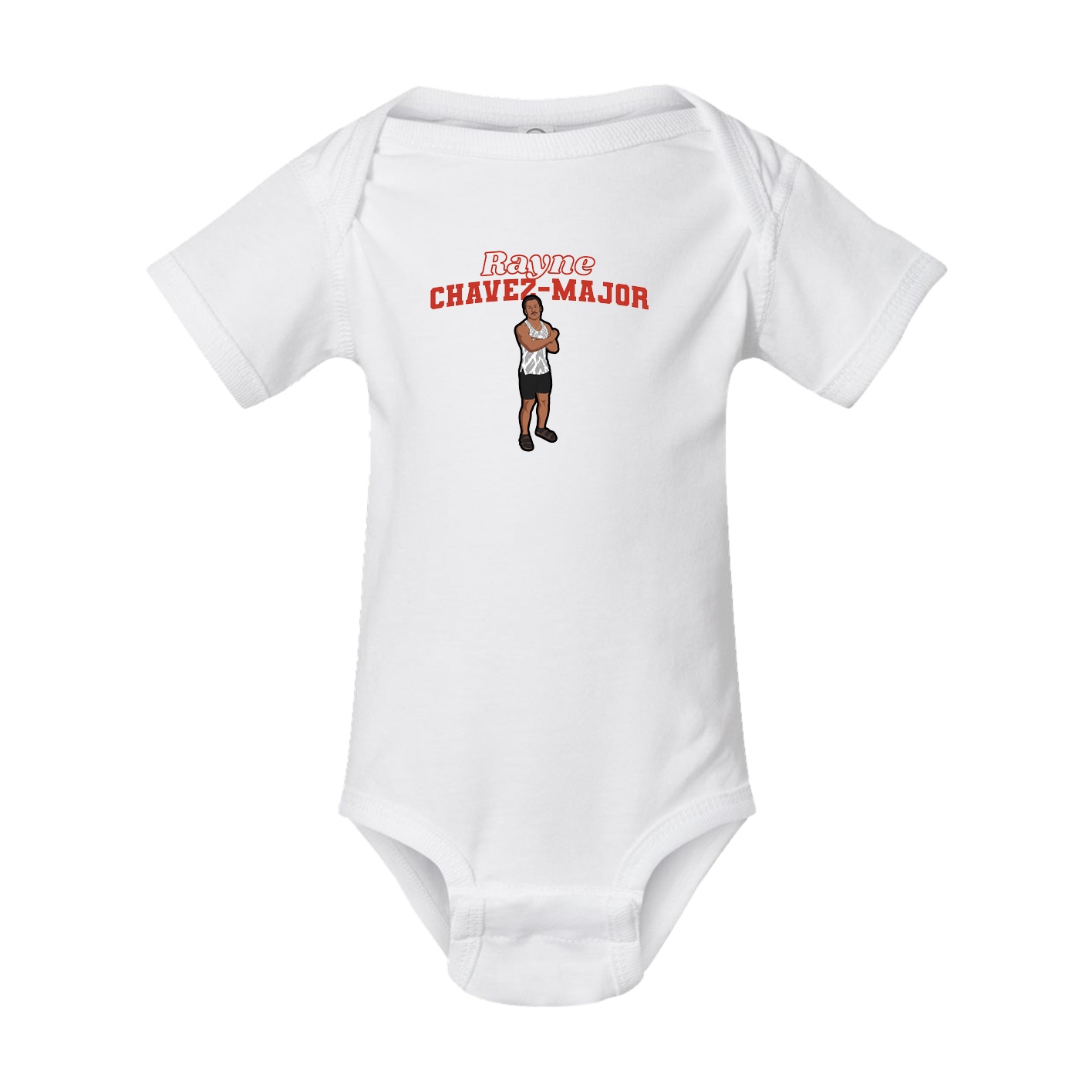 Baby Onesie — Name Arch in White