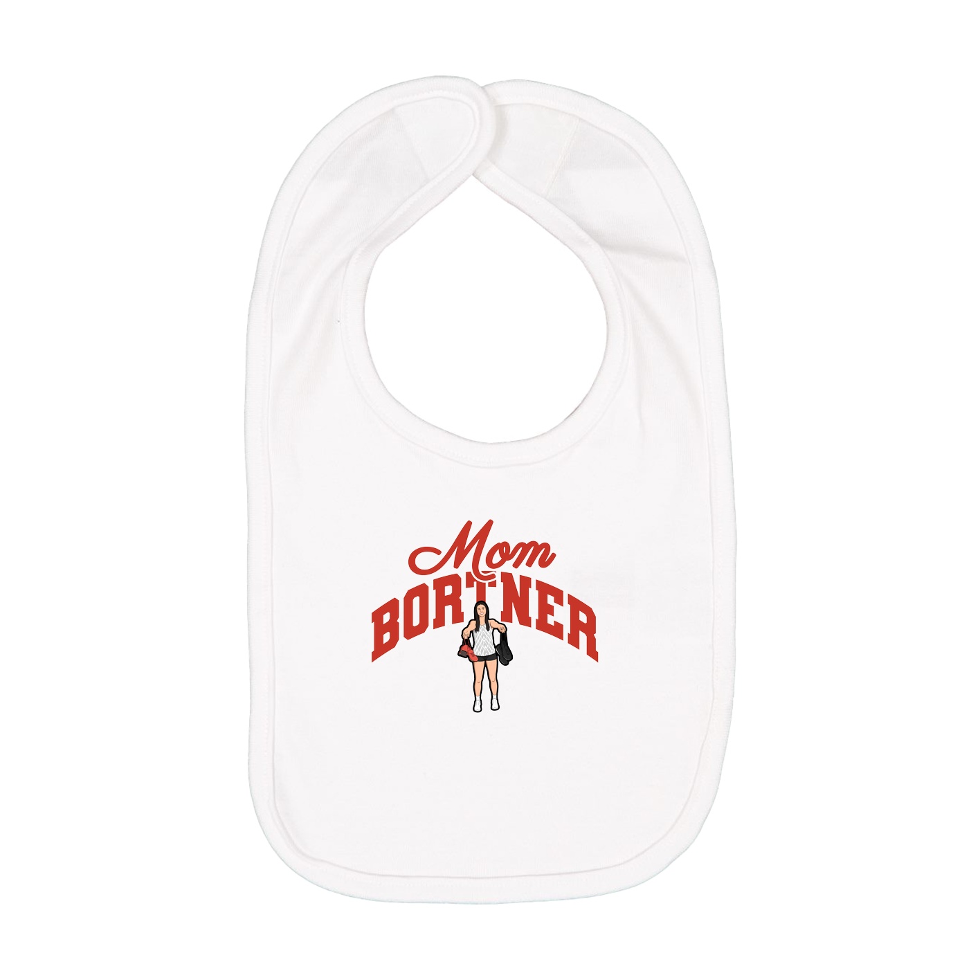 Infant Bib — Mothers Day Arch in White