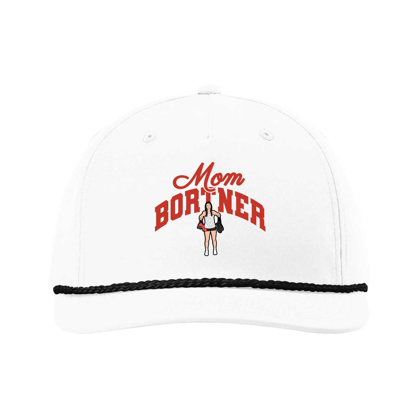 Five-Panel Classic Rope Cap — Mothers Day Arch in White