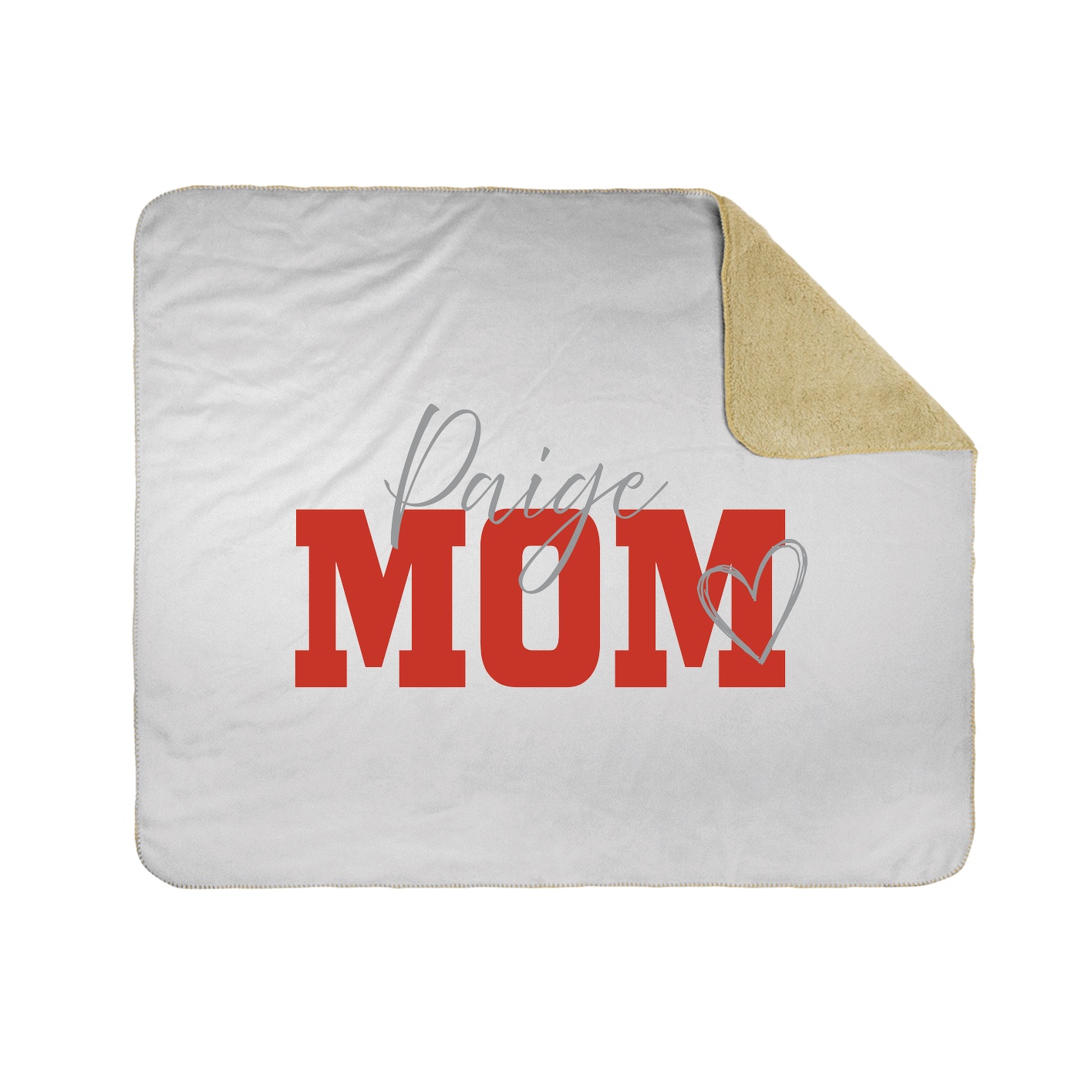 Throw Blanket — Mothers Day Script in White