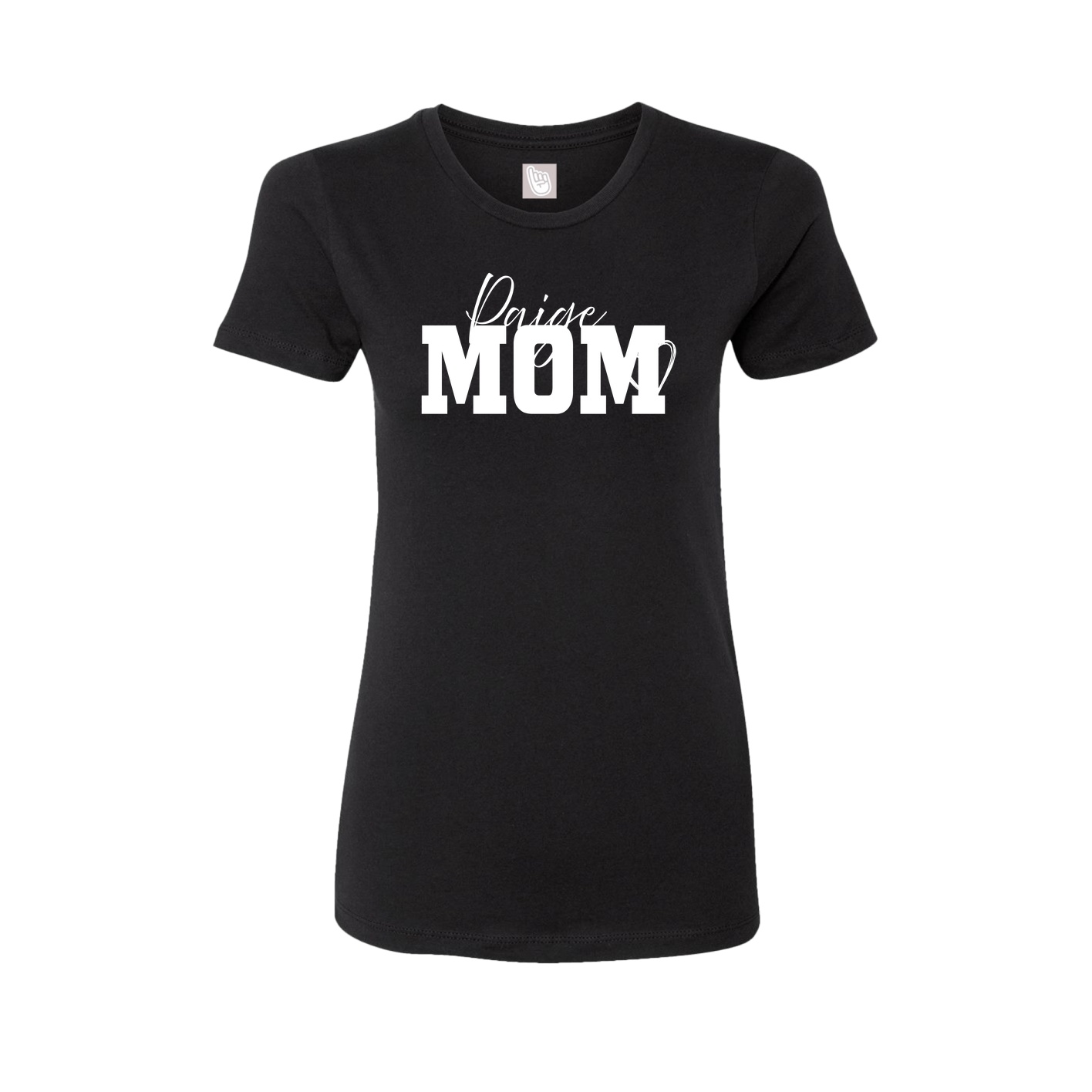 Womens Tee — Mothers Day Script in Black
