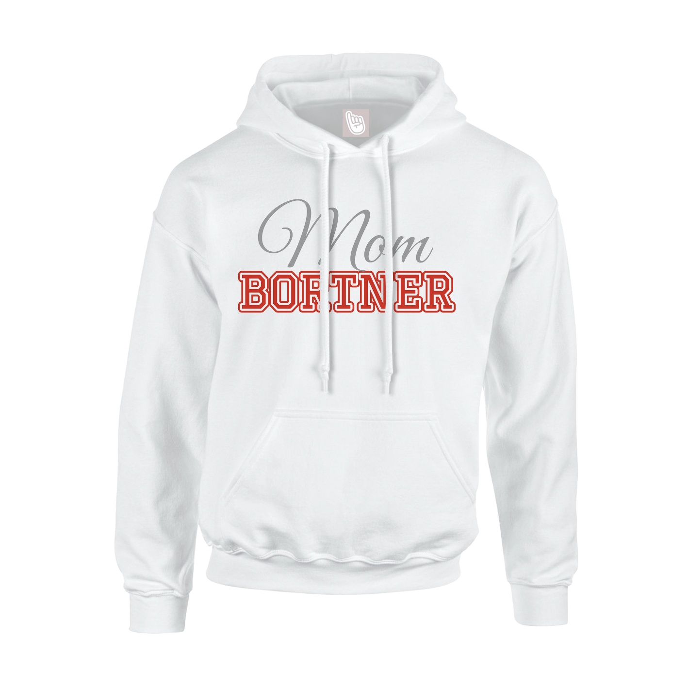 Hoodie — Mothers Day Block in White