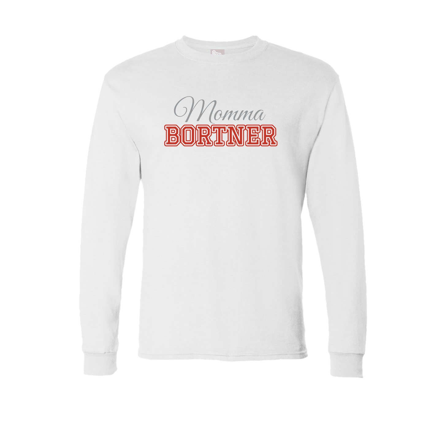 Long Sleeve Tee — Mothers Day Block in White