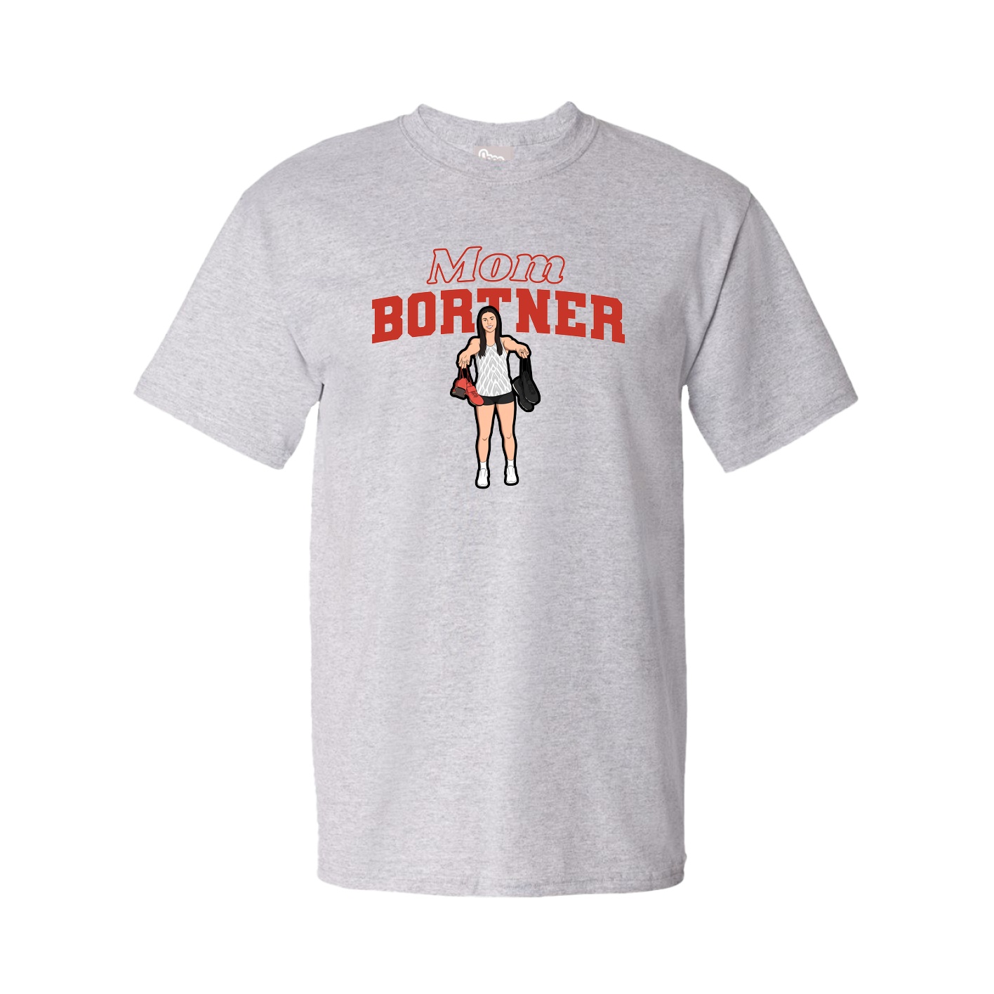 Youth Tee — Mothers Day Block in Grey