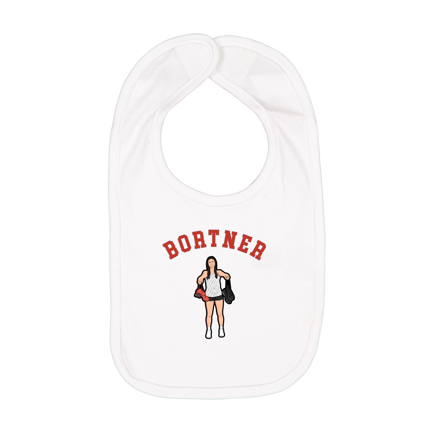 Infant Bib — Shirsey Arch in White