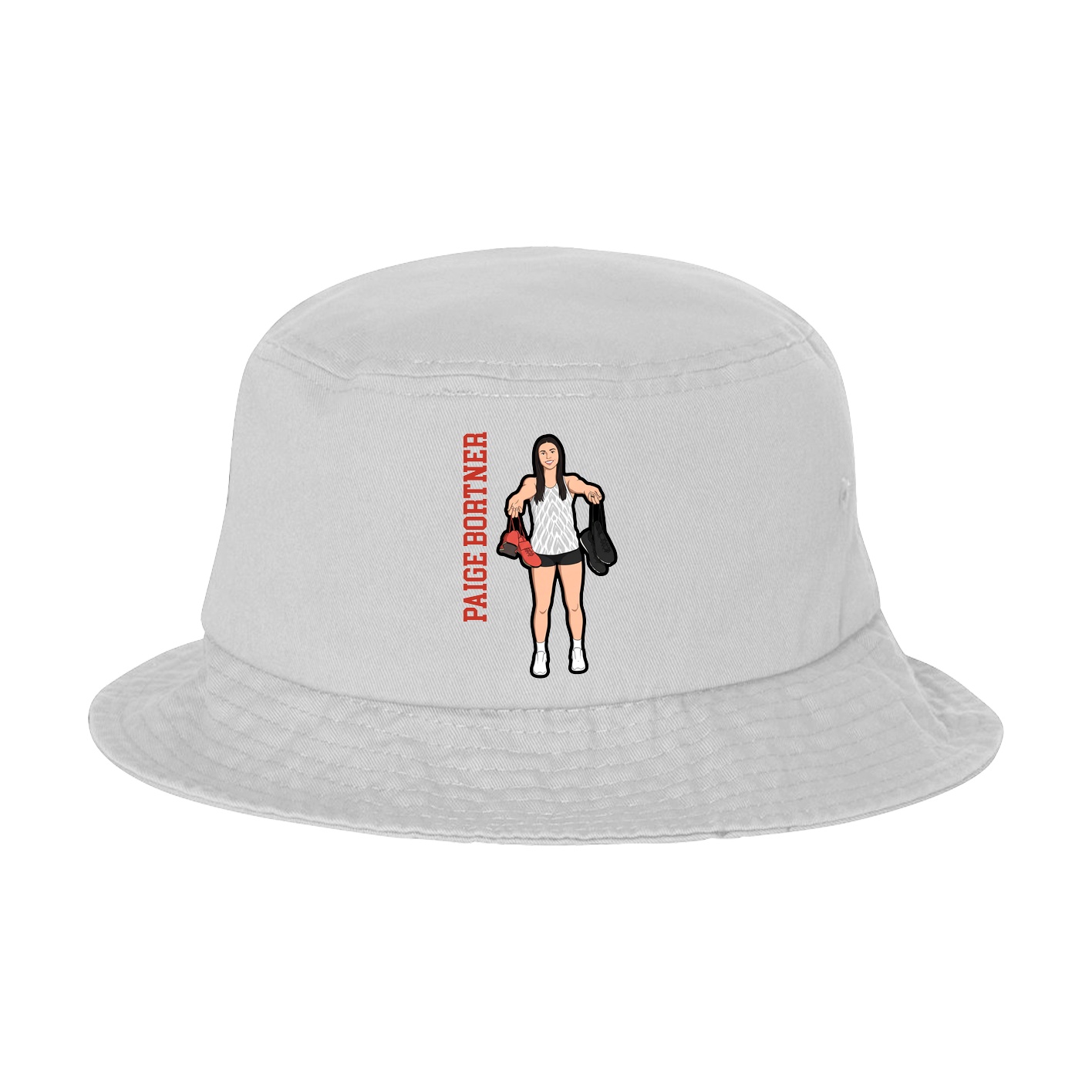 Bucket Cap — Name Vertical in White
