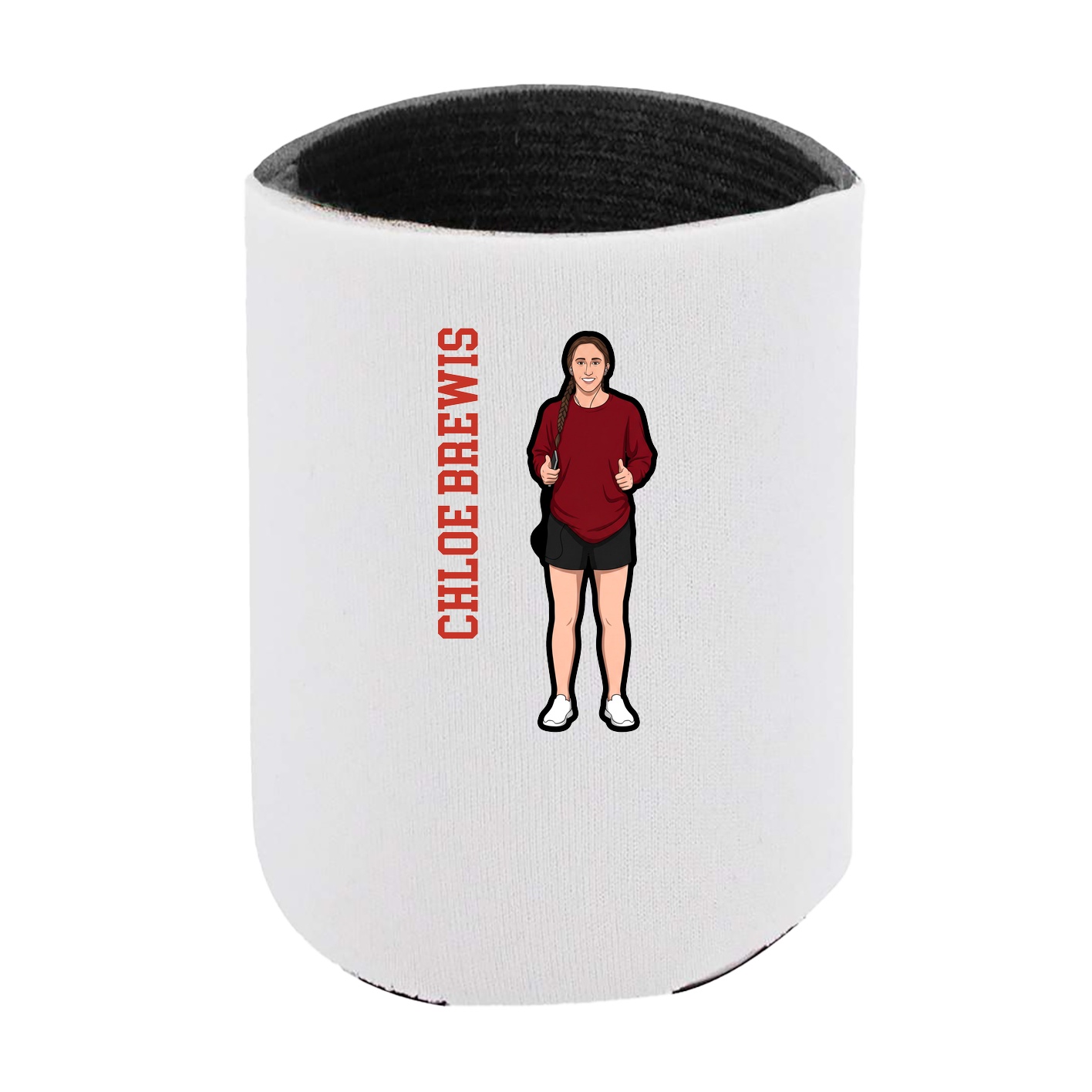 Can Holder — Name Vertical in White