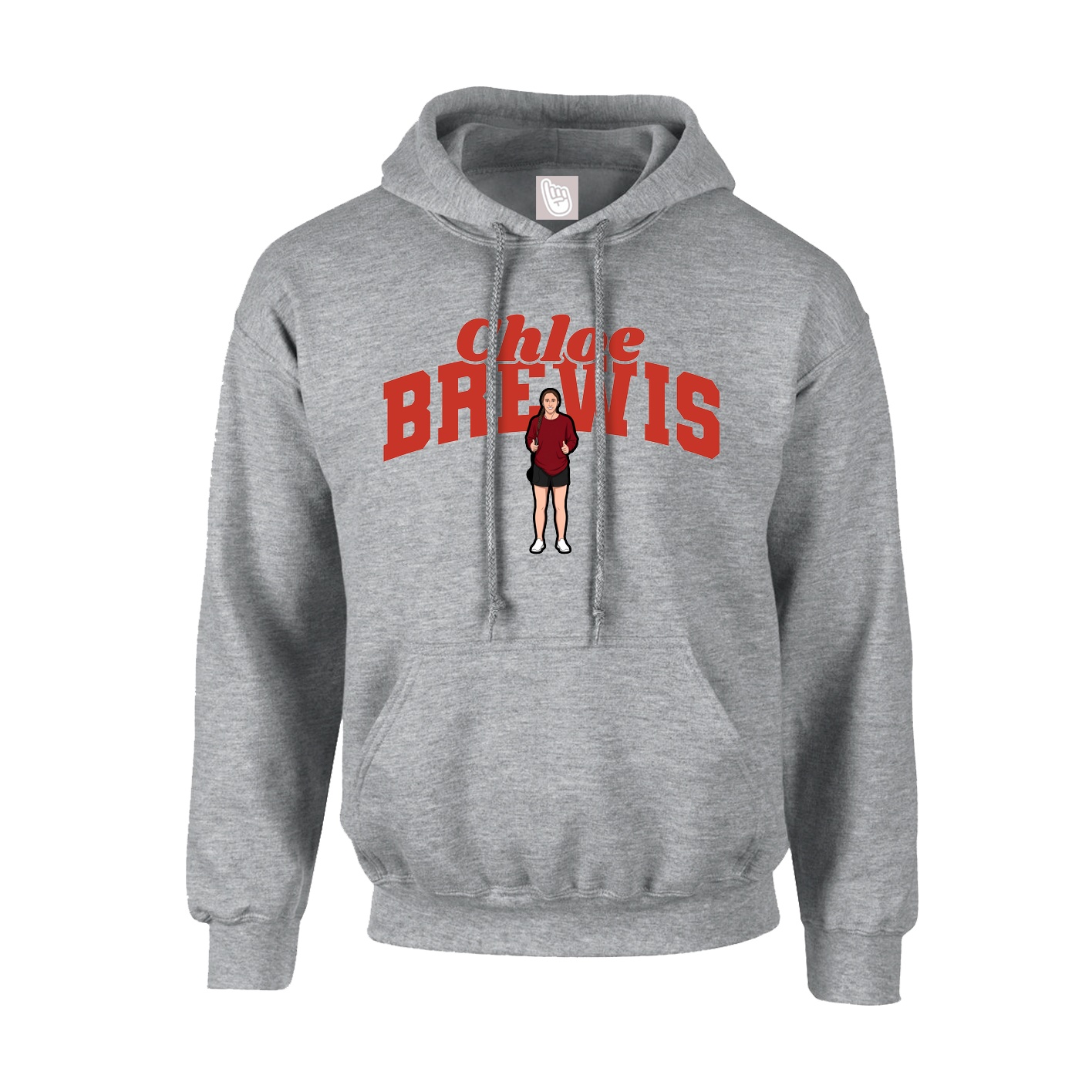 Youth Hoodie — Signature Arch in Grey