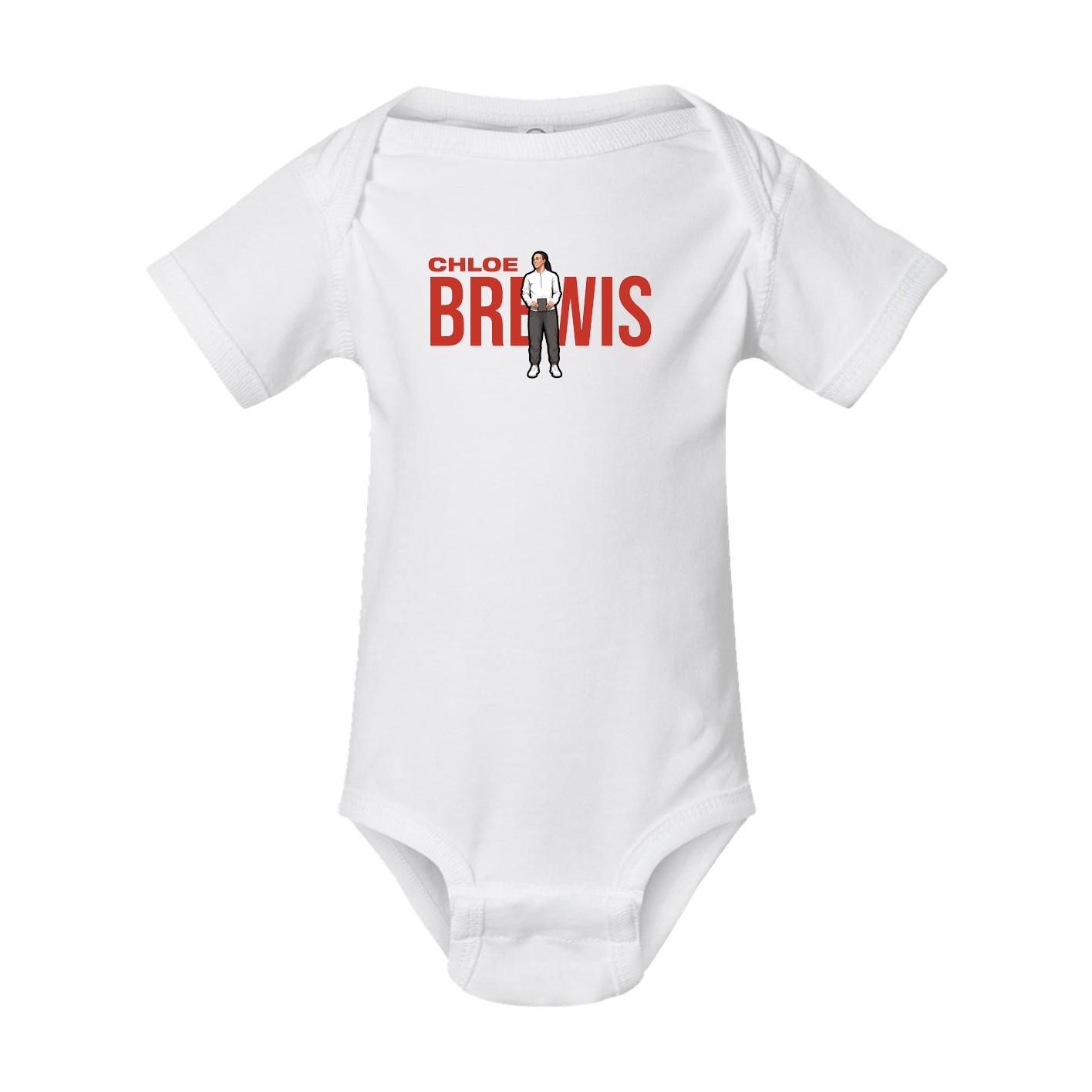 Baby Onesie — Player Name in White
