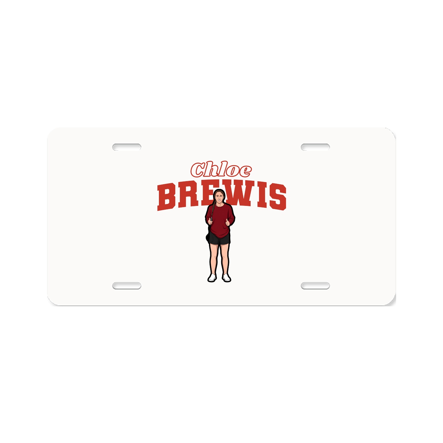 License Plate — Name Arch in Classic