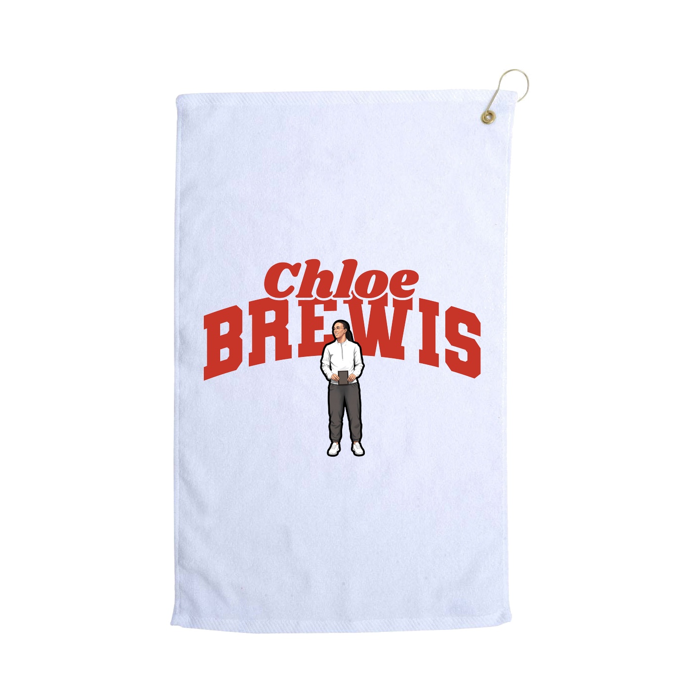 Golf Towel — Signature Arch in White