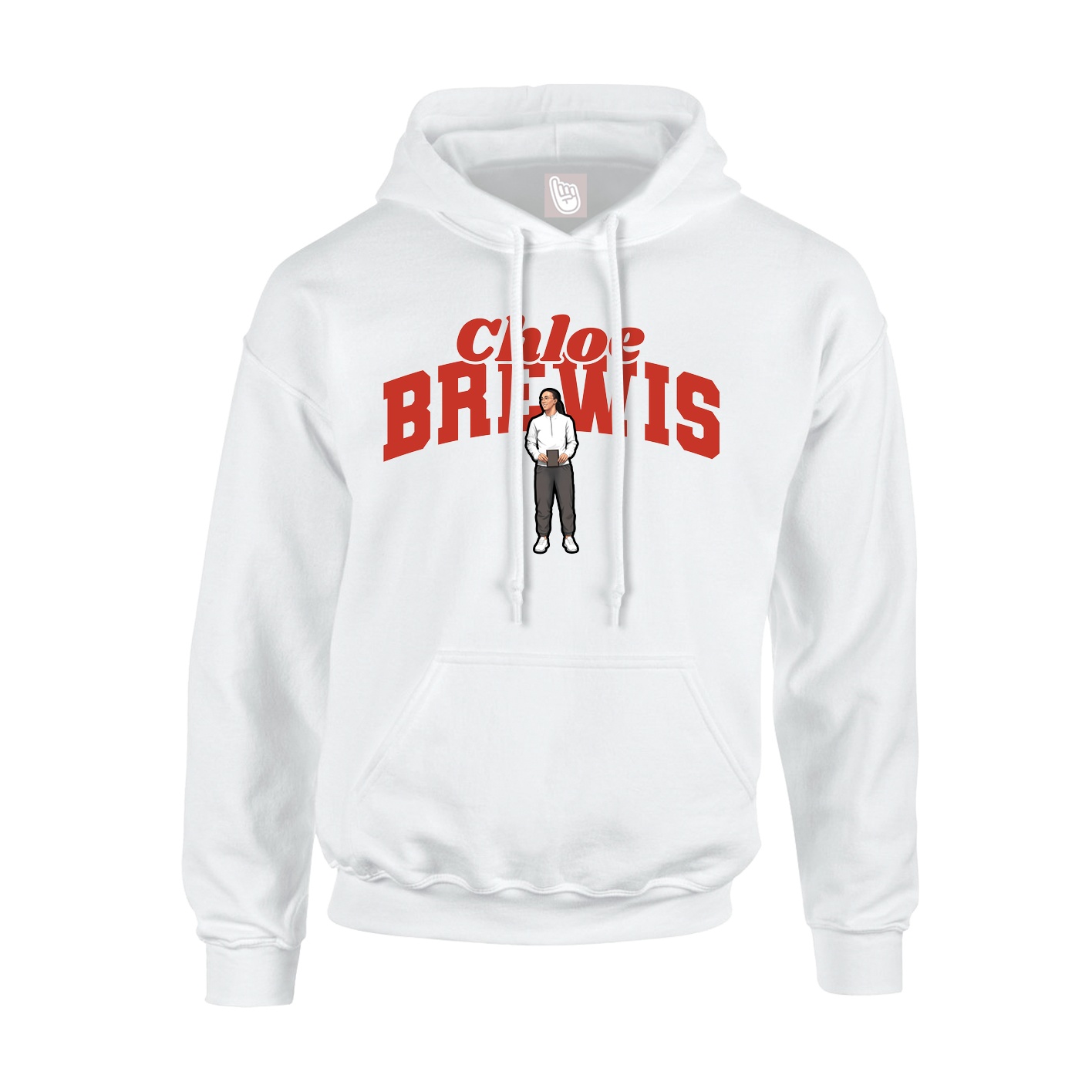 Youth Hoodie — Signature Arch in White