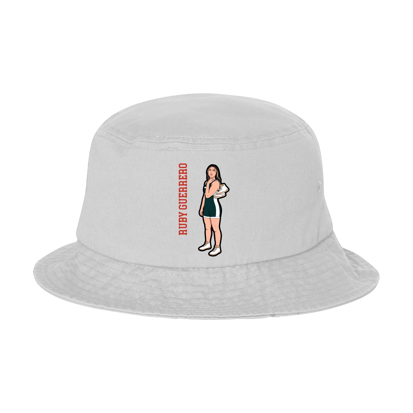 Bucket Cap — Name Vertical in White