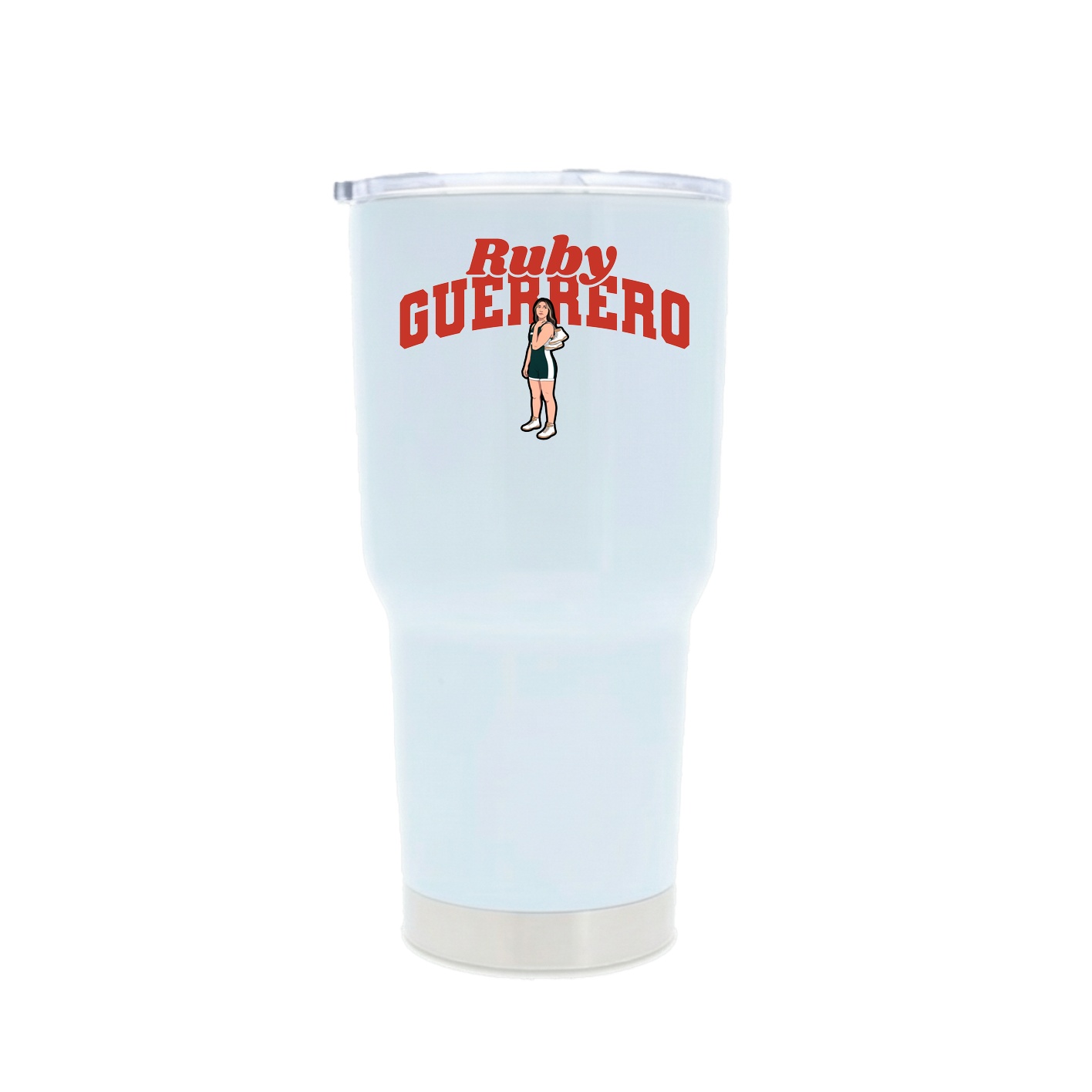 30oz Stainless Steel Tumbler — Signature Arch in White