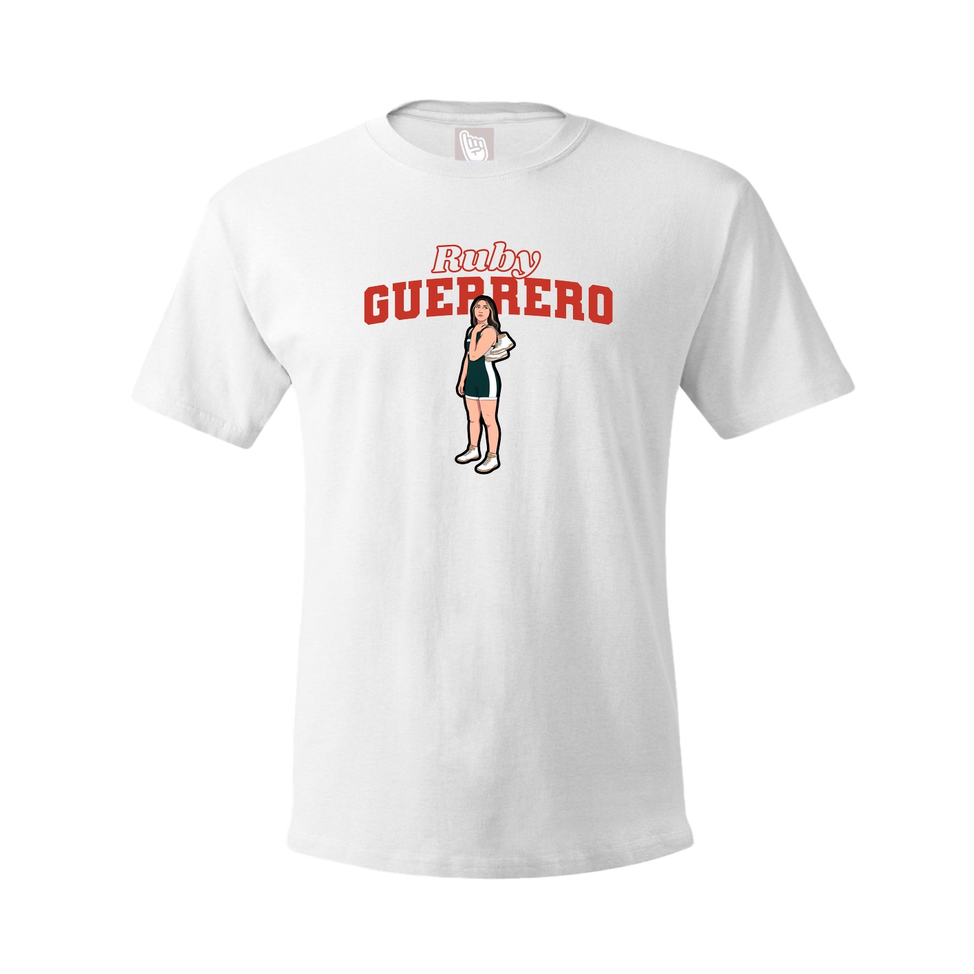 Youth Tee — Name Arch in White