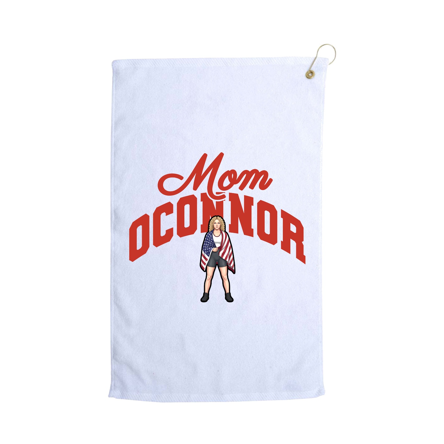 Golf Towel — Mothers Day Arch in White