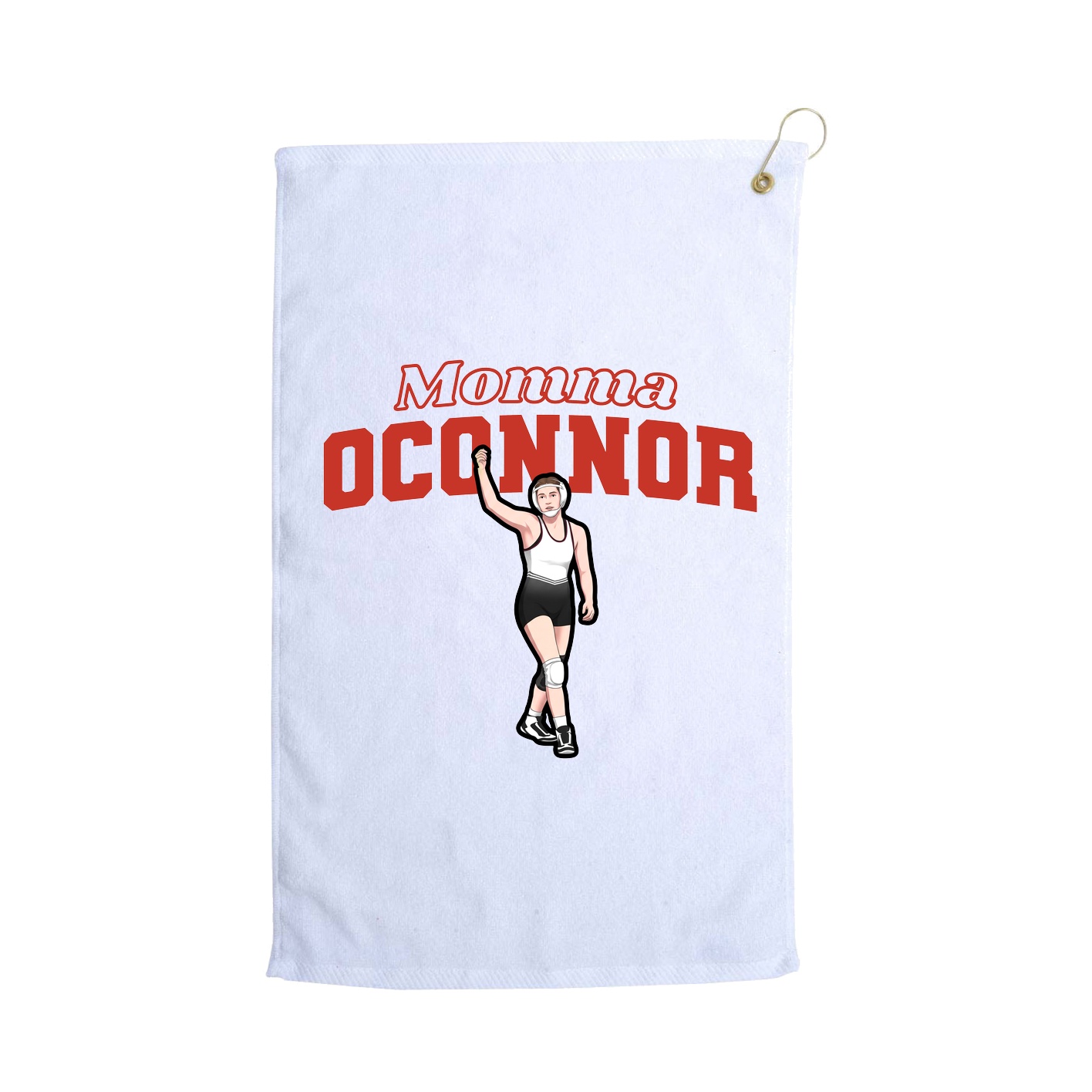 Golf Towel — Mothers Day Block in White