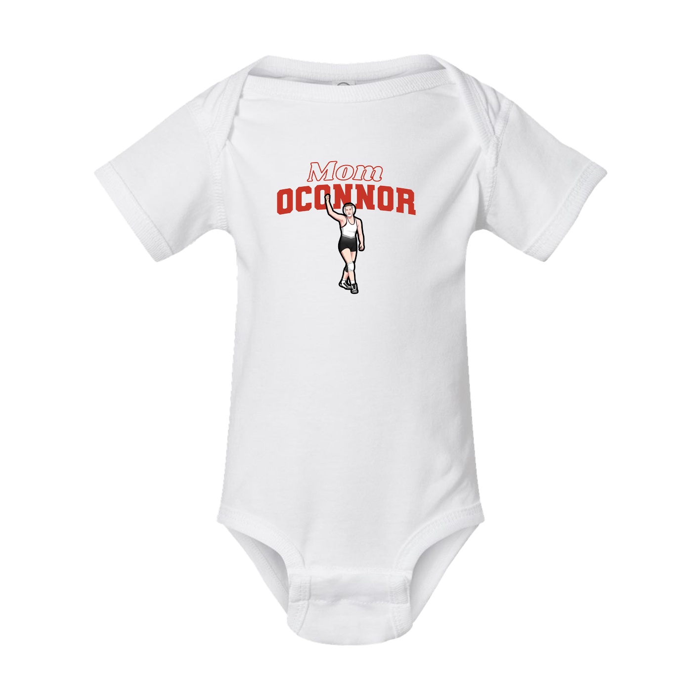 Baby Onesie — Mothers Day Block in White