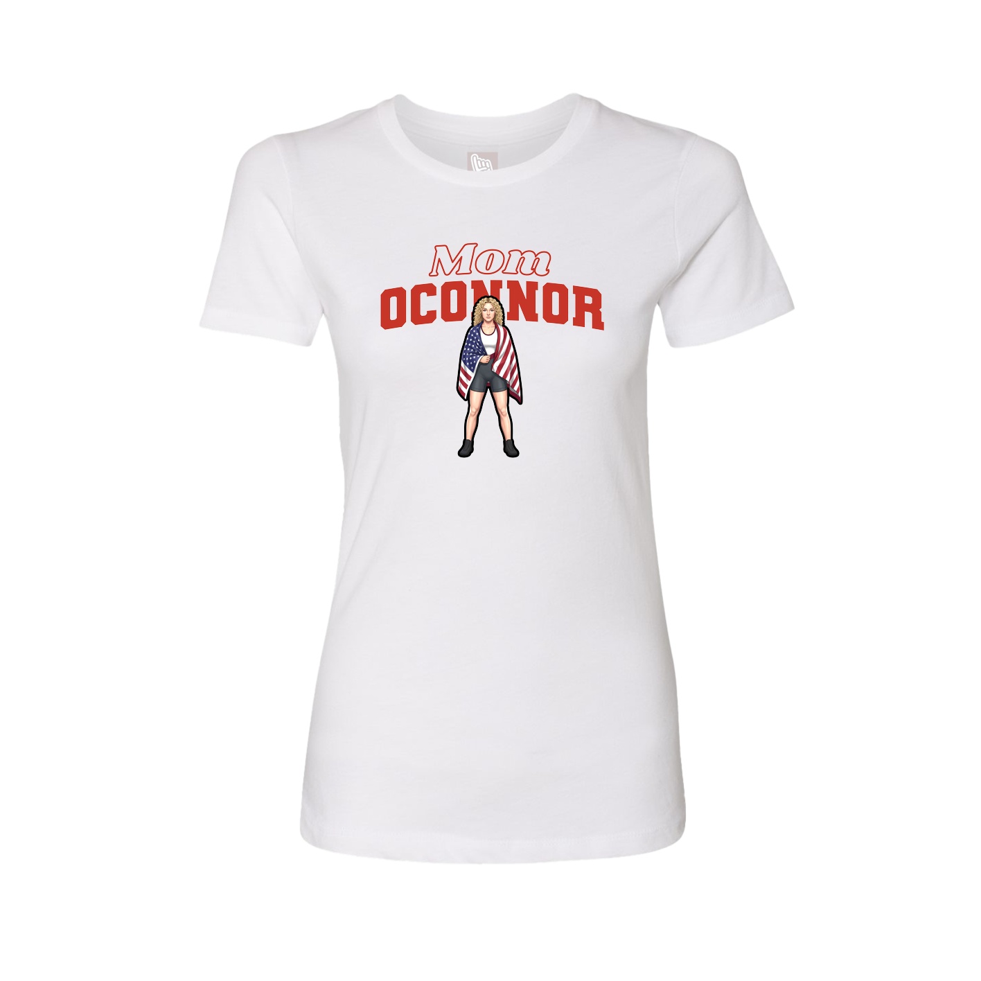 Womens Tee — Mothers Day Block in White