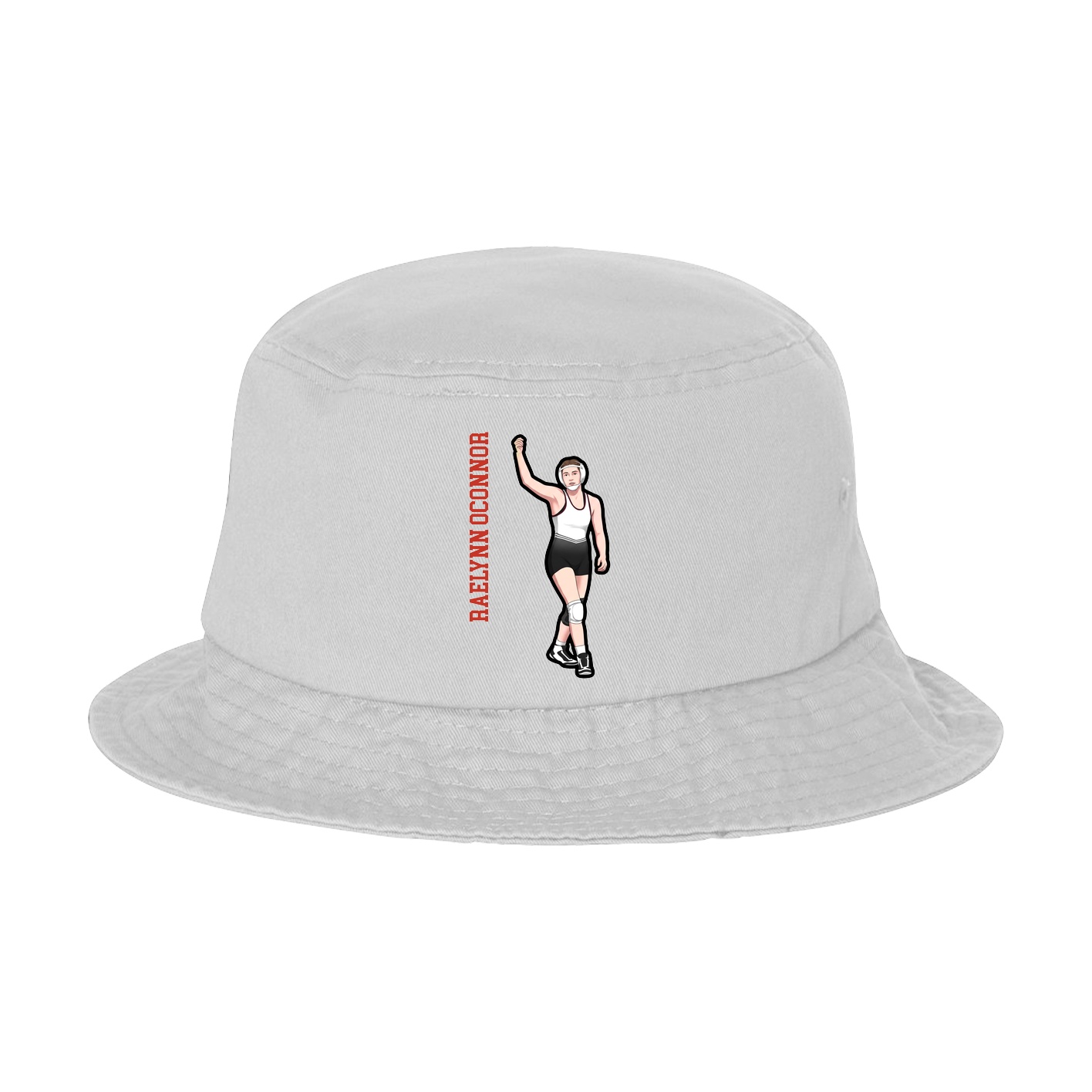 Bucket Cap — Name Vertical in White