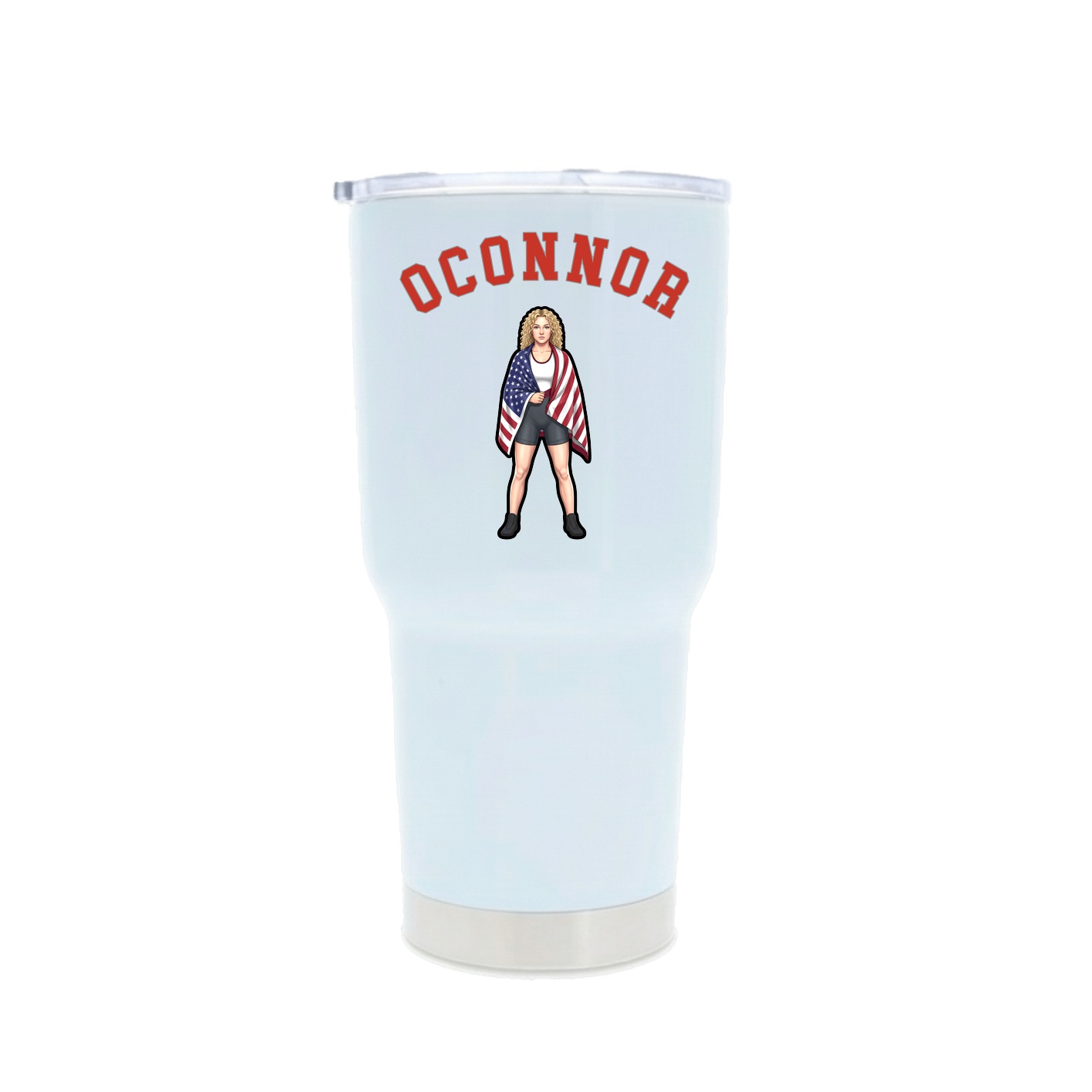 30oz Stainless Steel Tumbler — Shirsey Arch in White