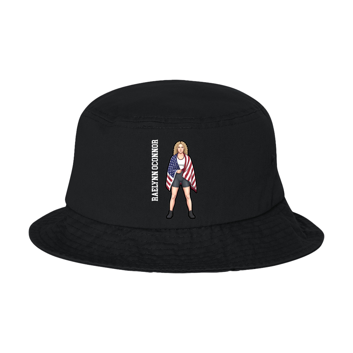 Bucket Cap — Name Vertical in Black