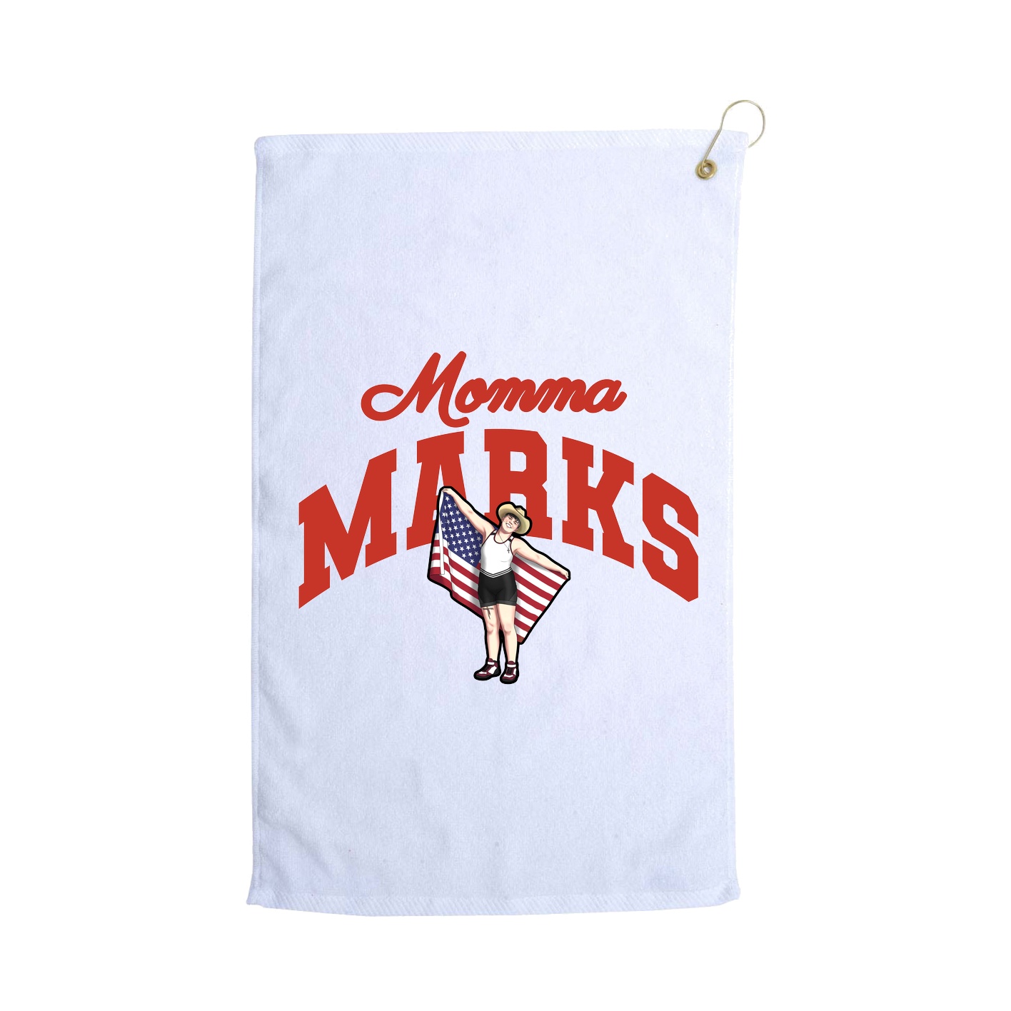 Golf Towel — Mothers Day Arch in White