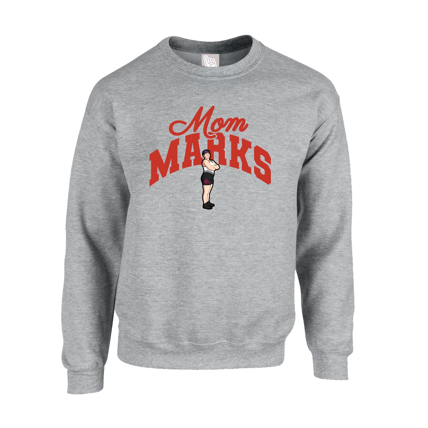 Fleece Crew — Mothers Day Arch in Grey