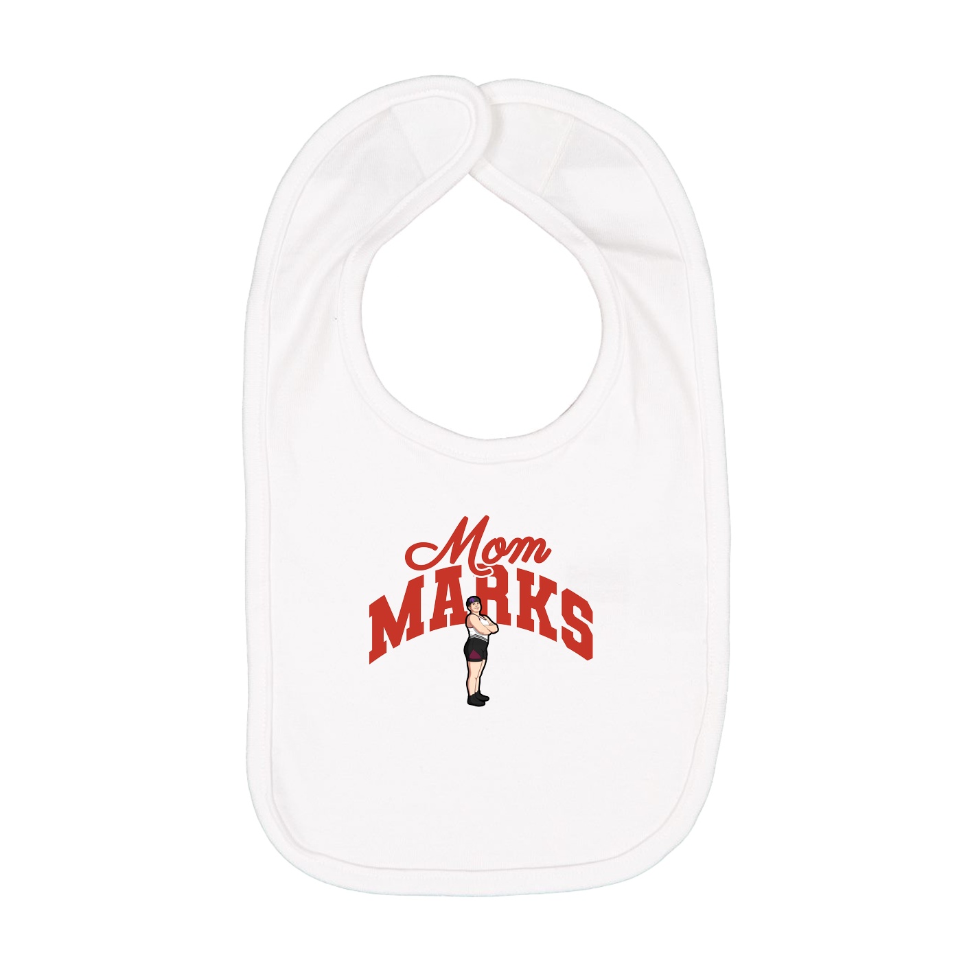Infant Bib — Mothers Day Arch in White