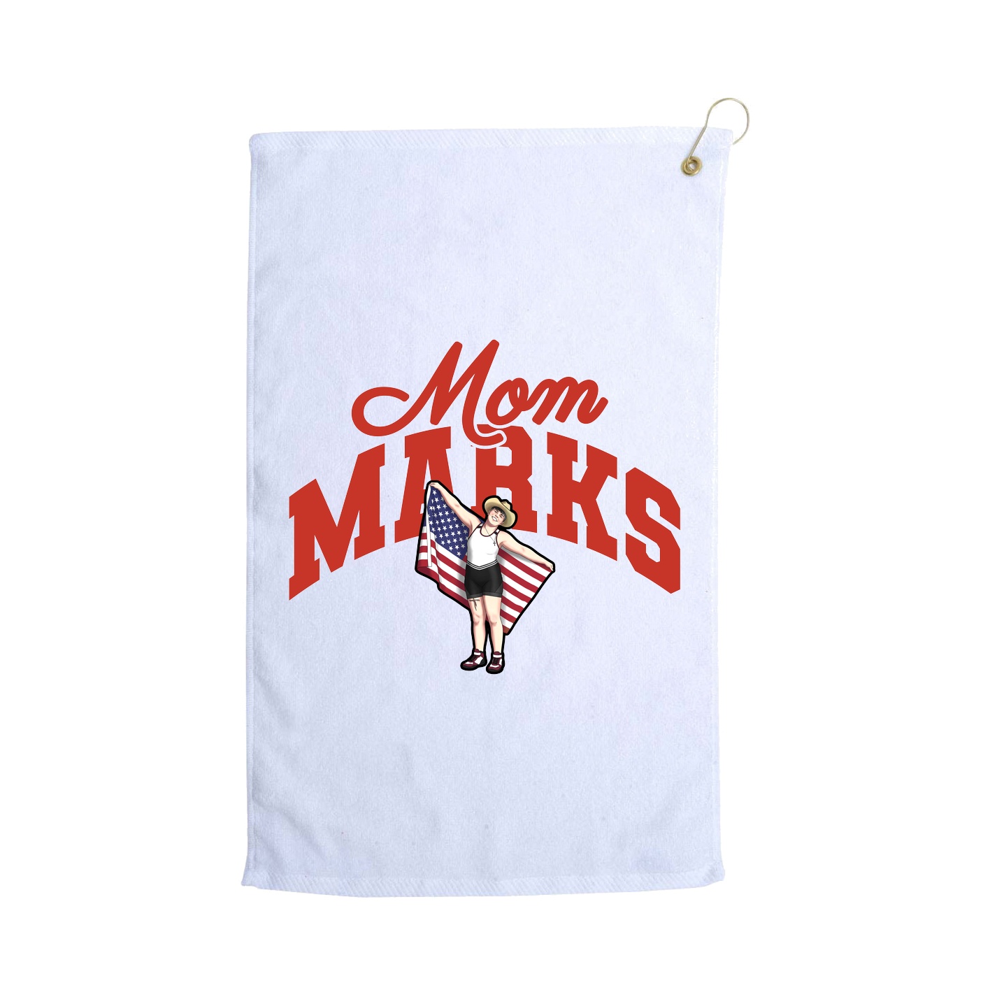 Golf Towel — Mothers Day Arch in White