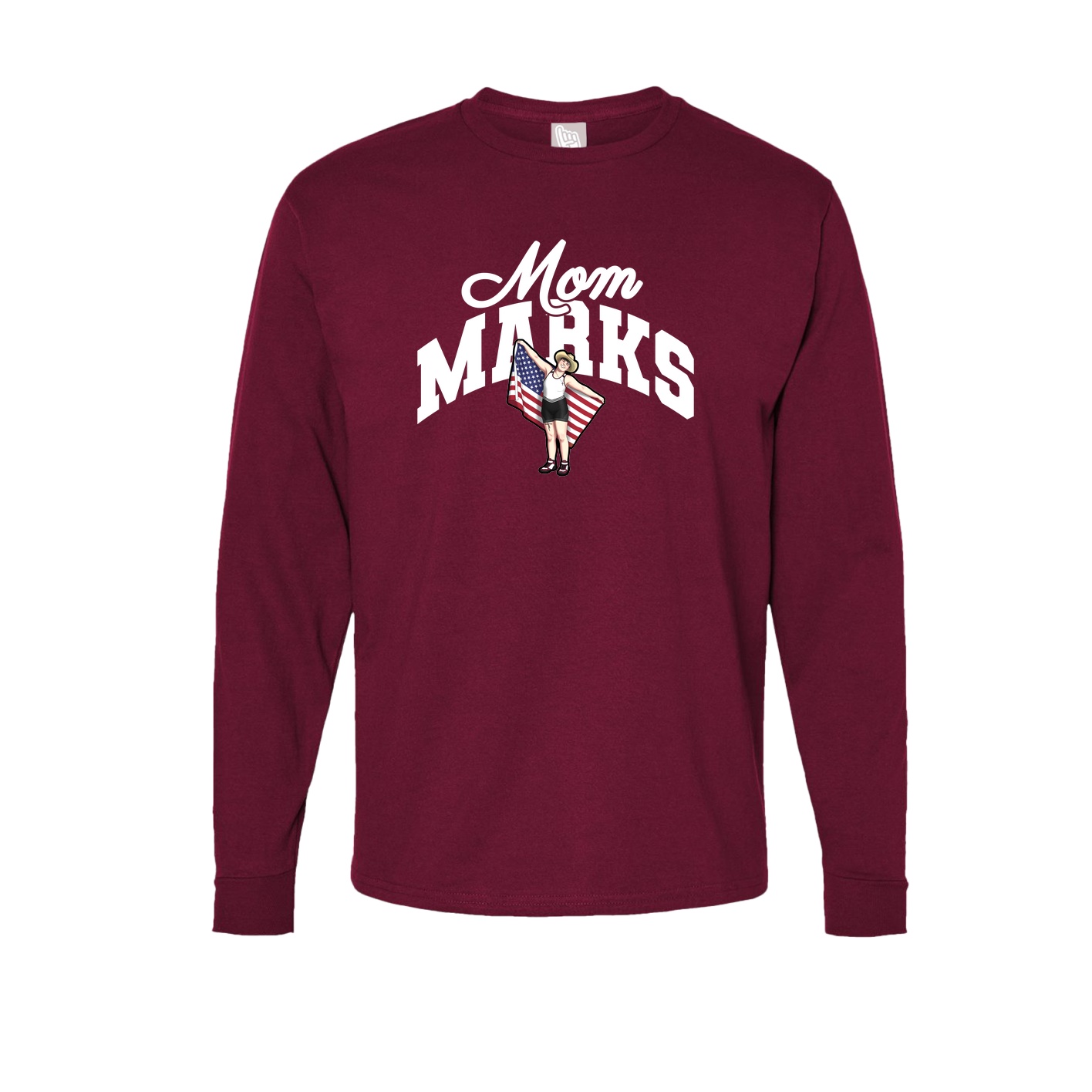 Long Sleeve Tee — Mothers Day Arch in Cardinal