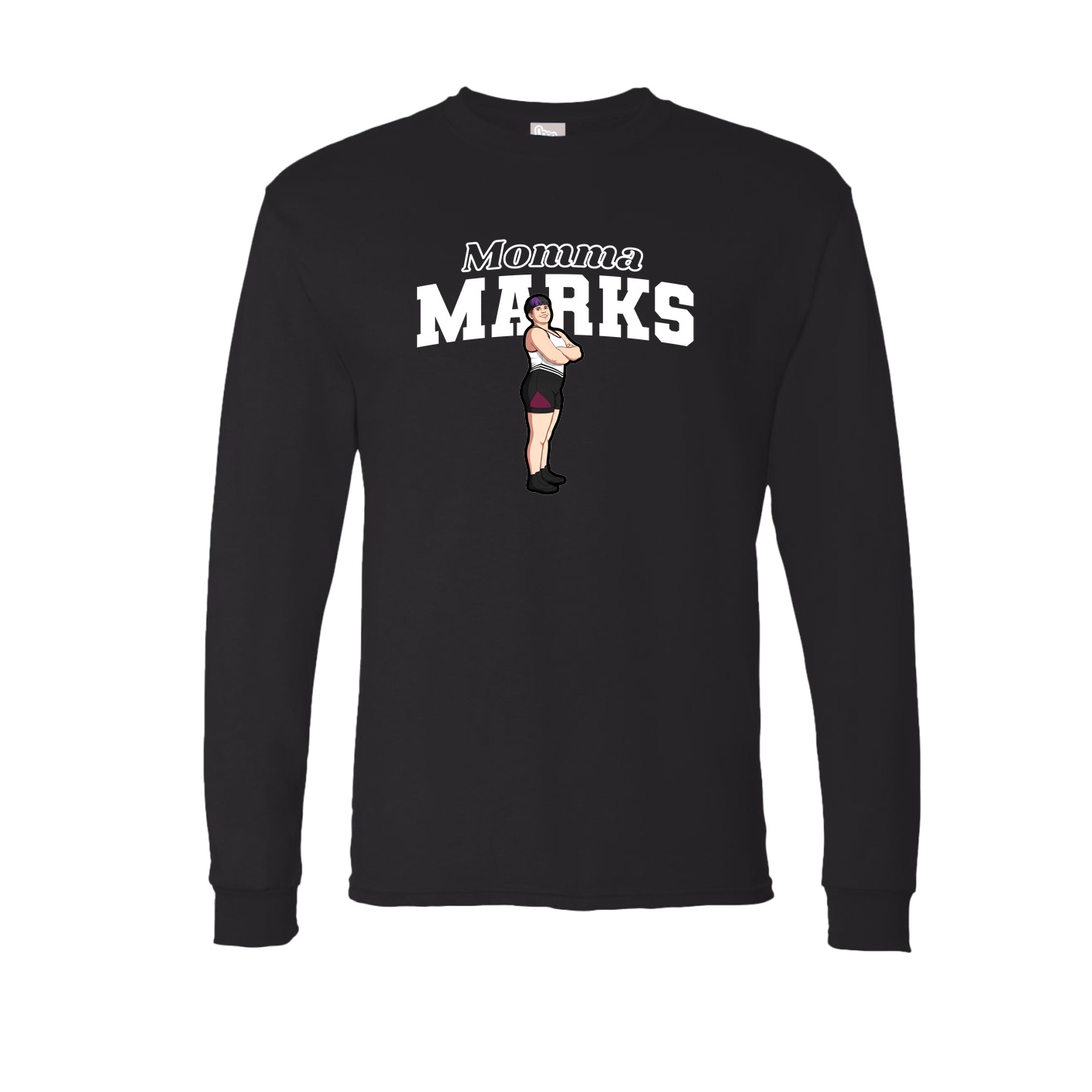 Long Sleeve Tee — Mothers Day Block in Black