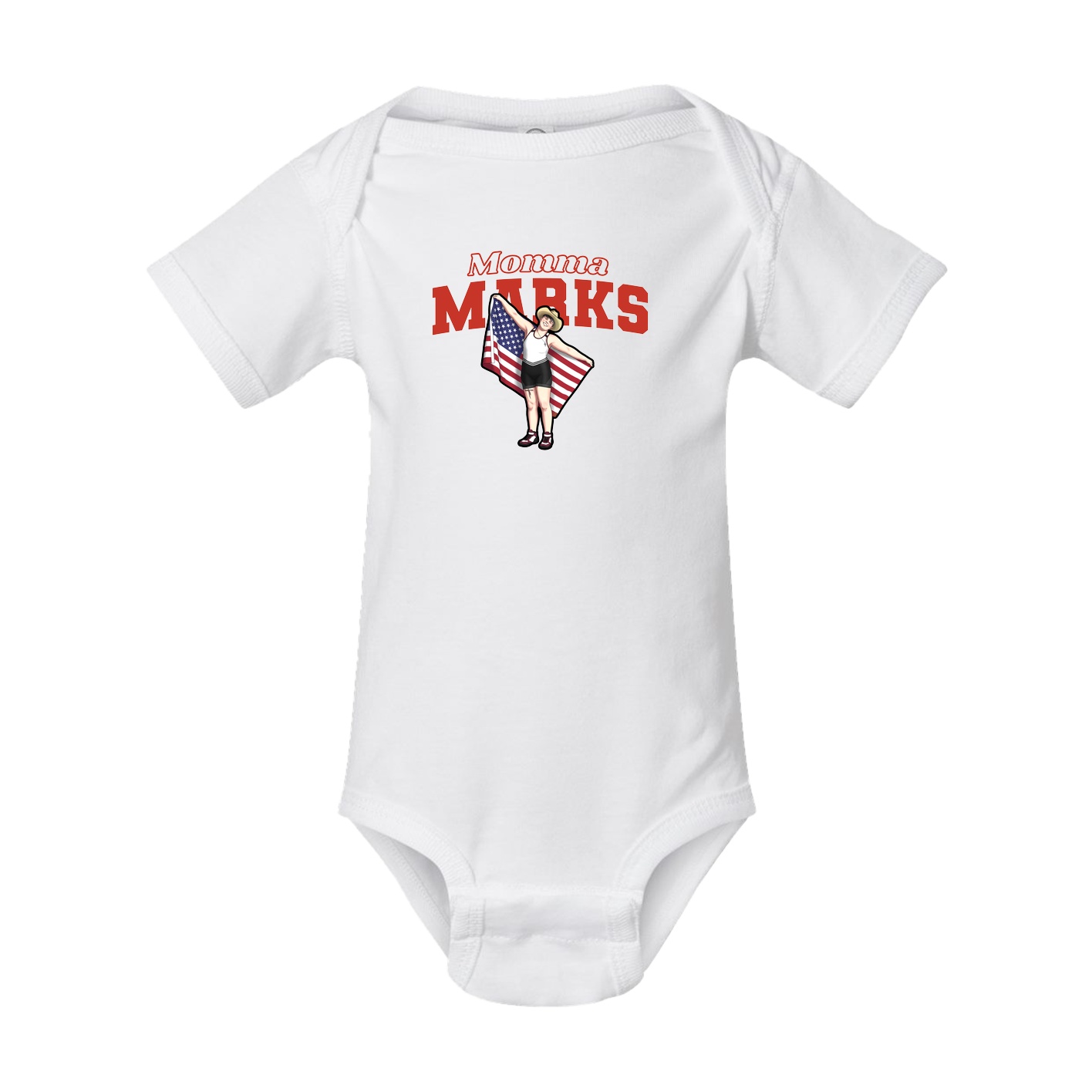Baby Onesie — Mothers Day Block in White