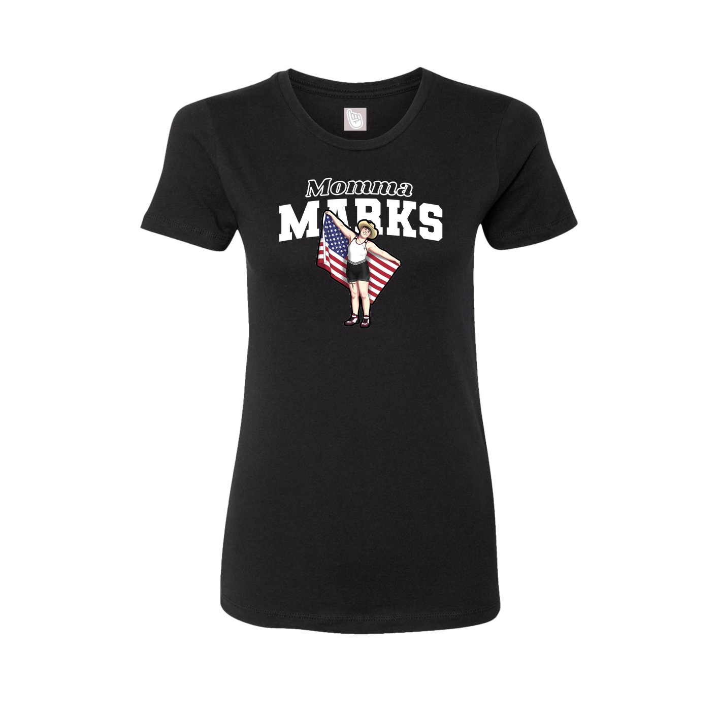 Womens Tee — Mothers Day Block in Black