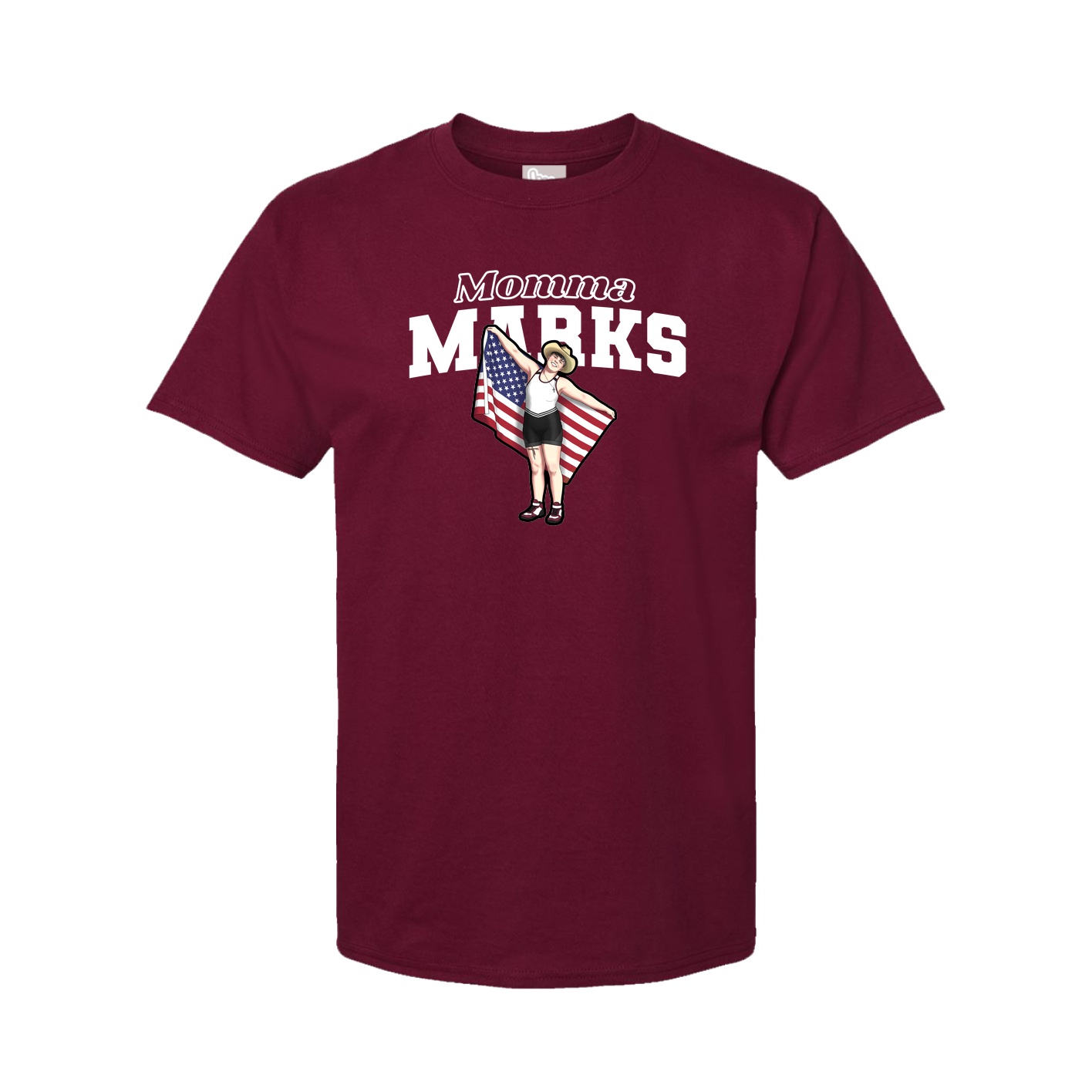 Youth Tee — Mothers Day Block in Cardinal