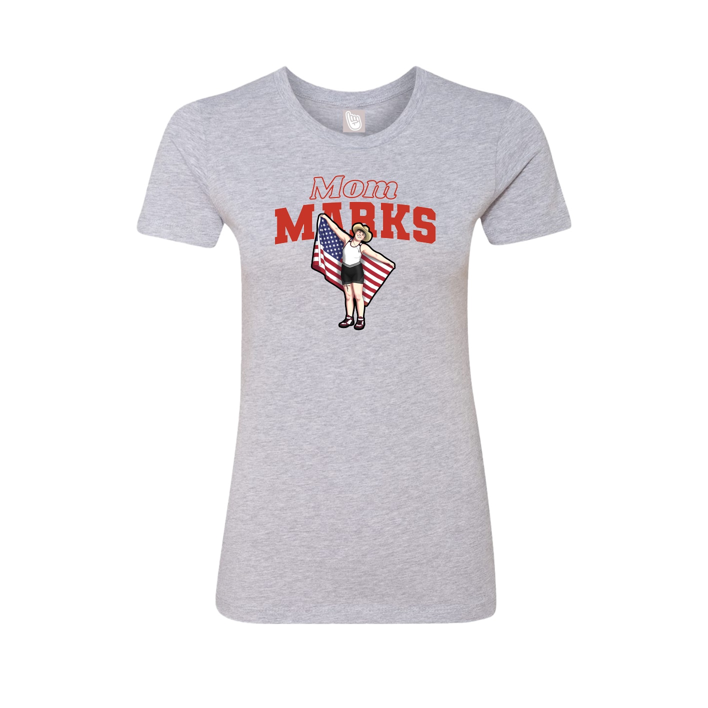 Womens Tee — Mothers Day Block in Grey