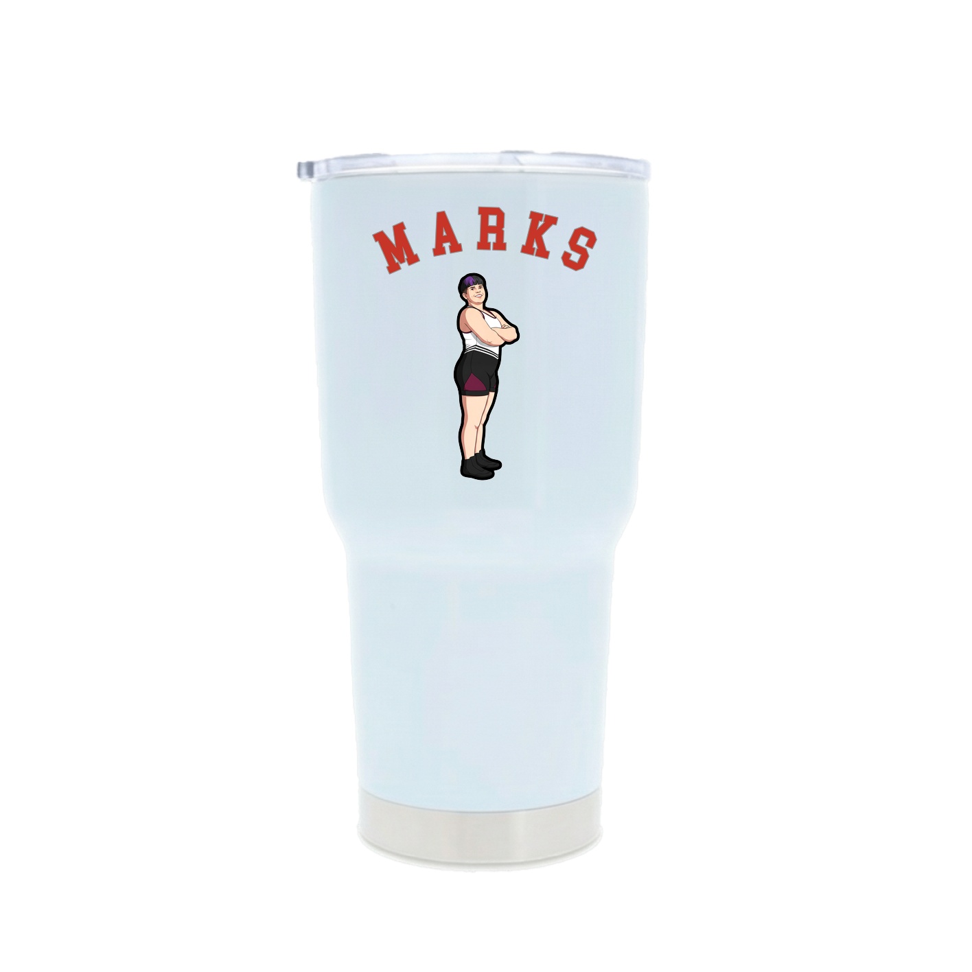 30oz Stainless Steel Tumbler — Shirsey Arch in White