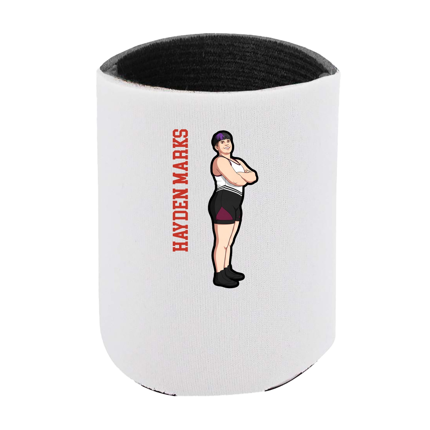 Can Holder — Name Vertical in White