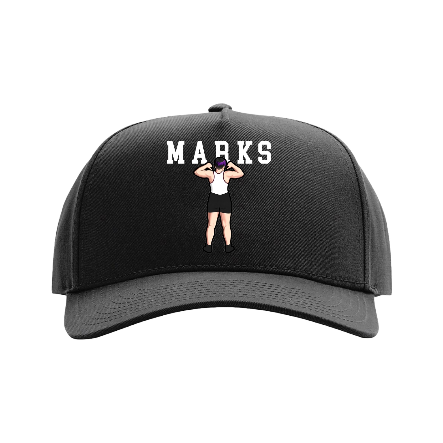 Full Fabric Five-Panel Champ Cap — Shirsey in Black