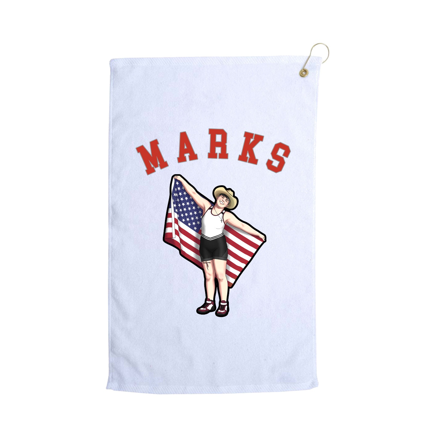 Golf Towel — Shirsey Arch in White