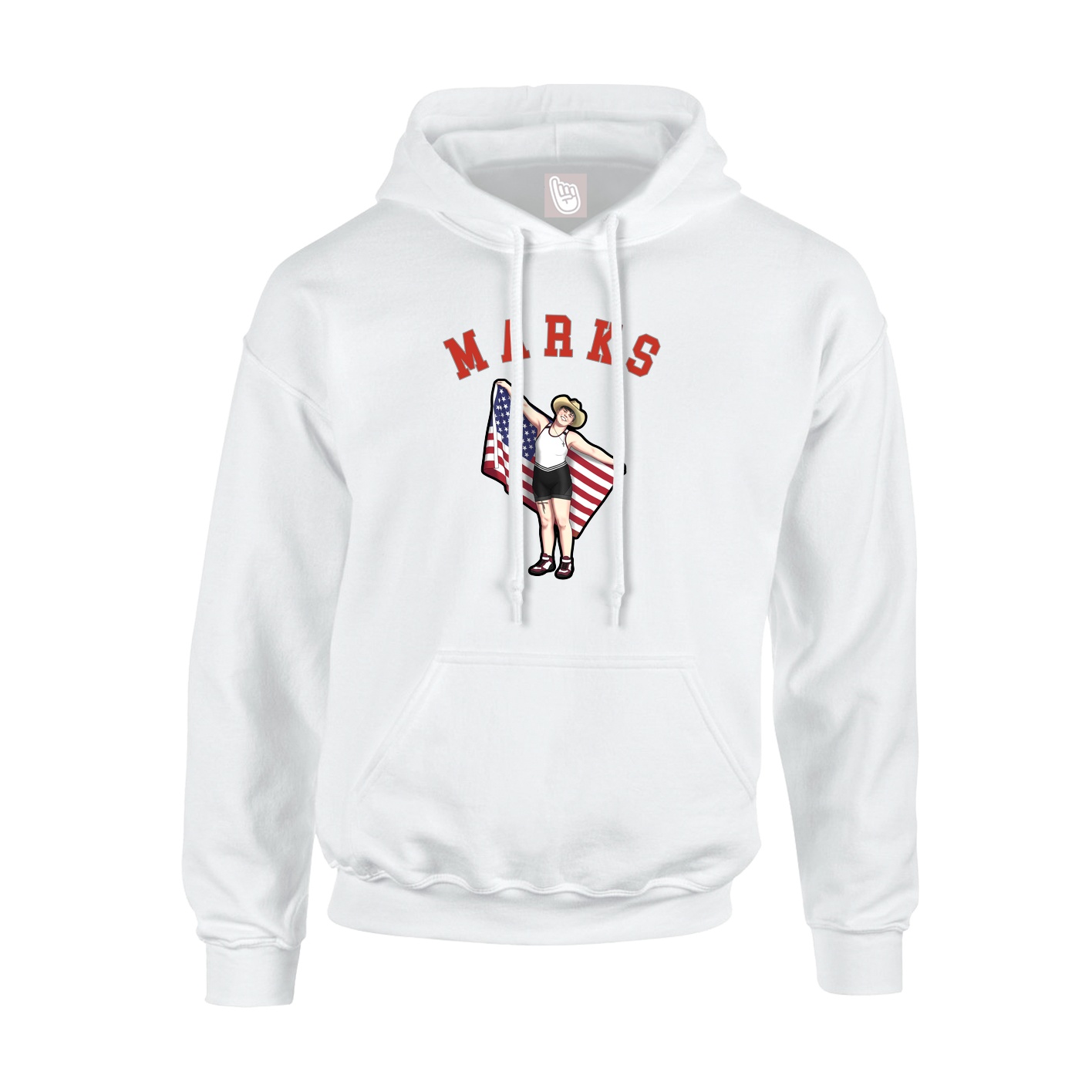 Youth Hoodie — Shirsey Arch in White