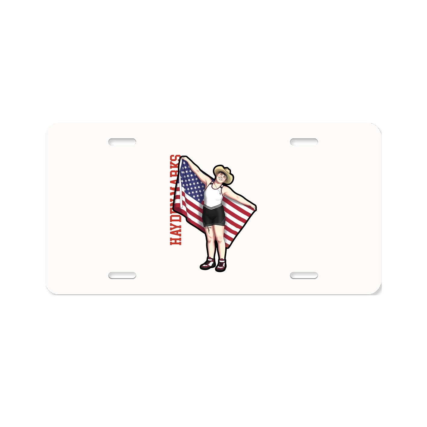 License Plate — Name Vertical in Classic