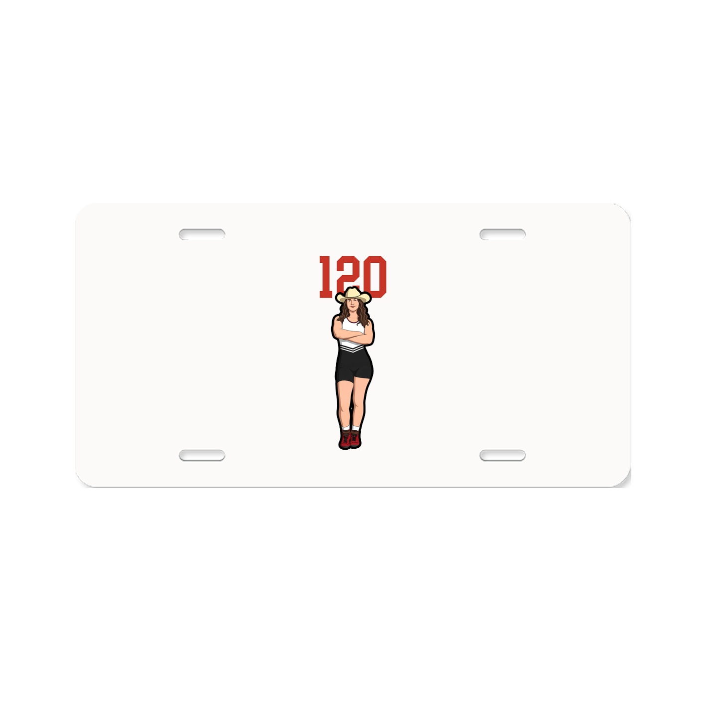 License Plate — Number Top in Classic