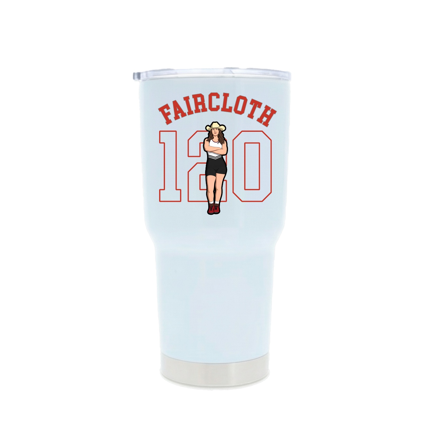 30oz Stainless Steel Tumbler — Shirsey Arch in White