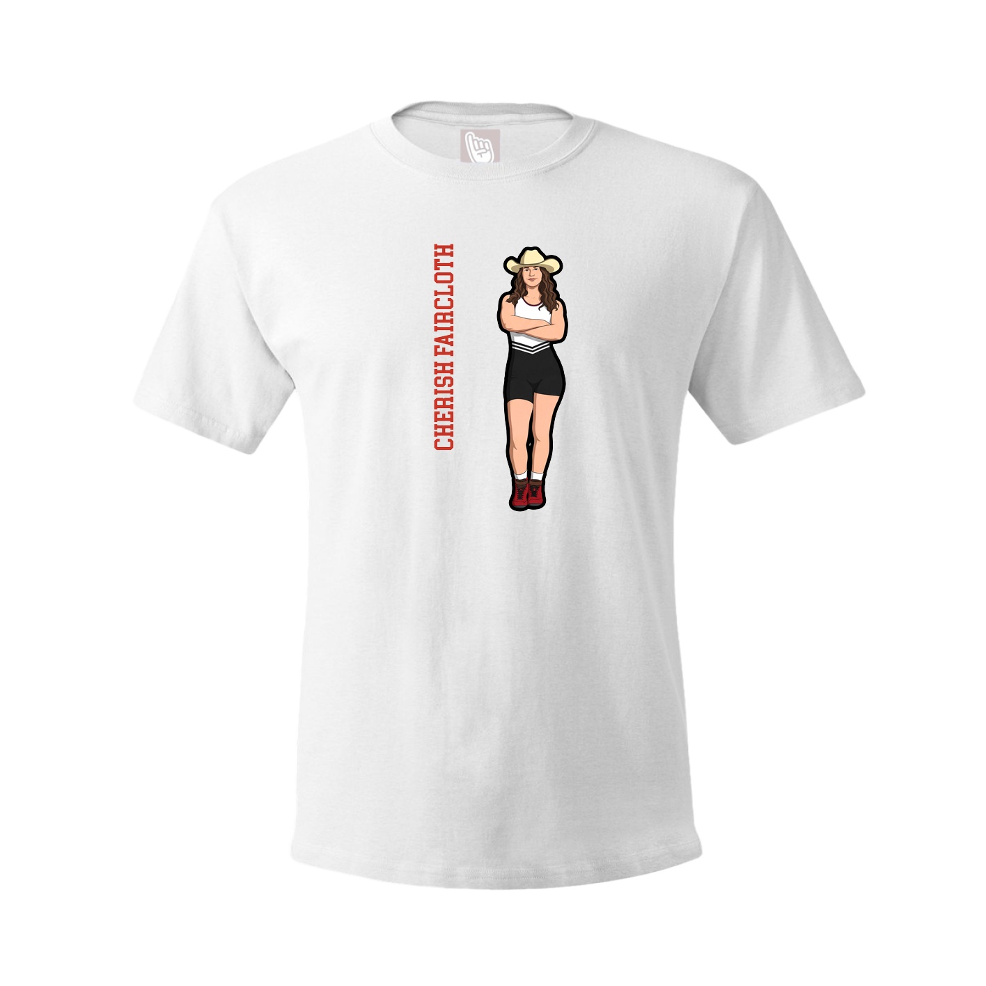 Tee — Name Vertical in White