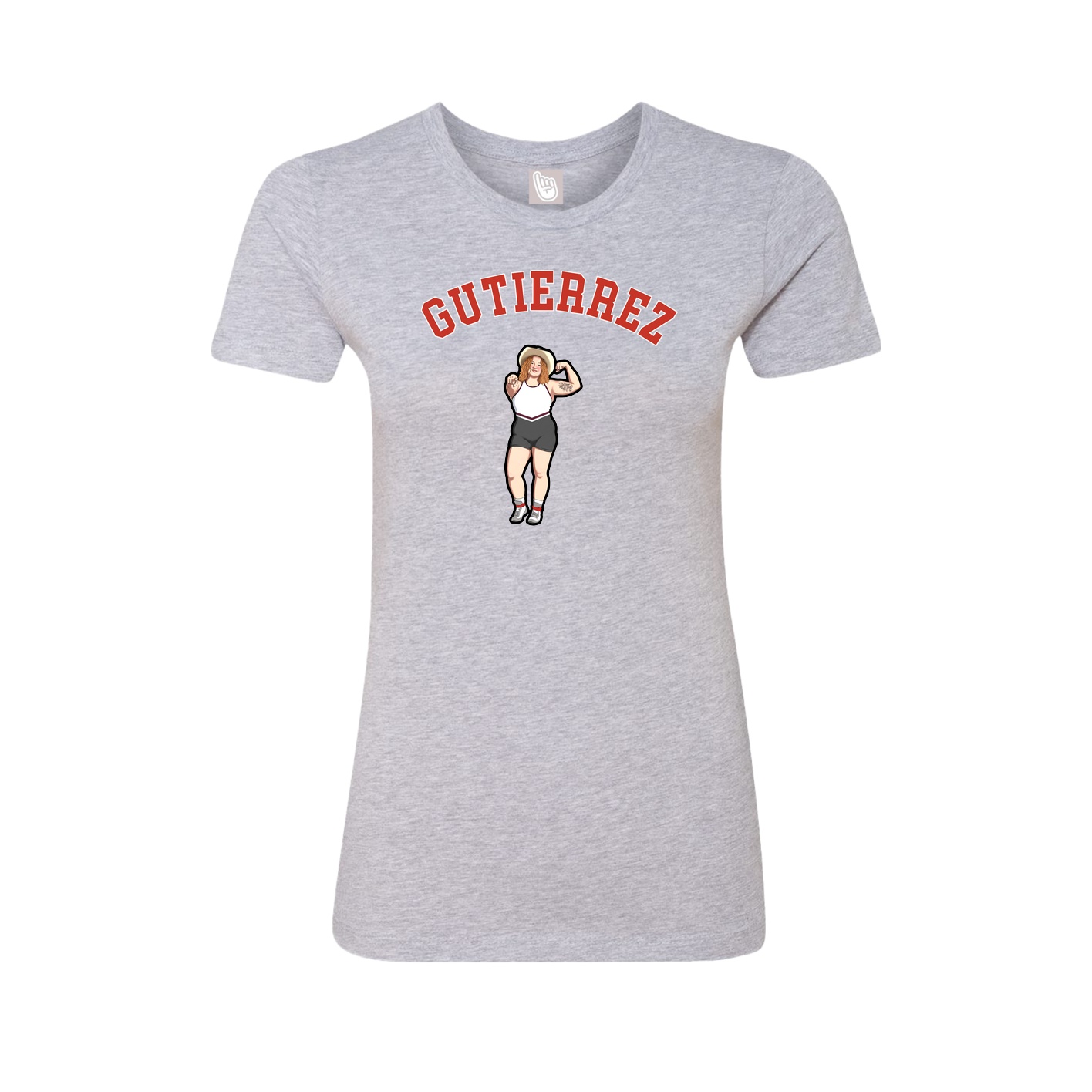 Fitted Women's Tee — Shirsey Arch in Grey