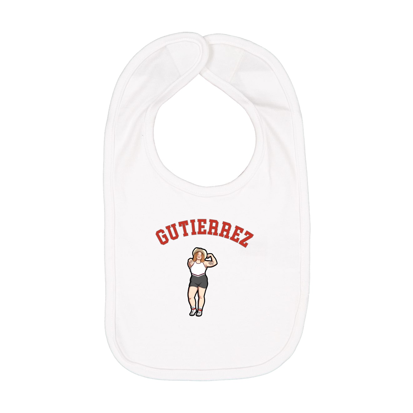Infant Bib — Shirsey Arch in White