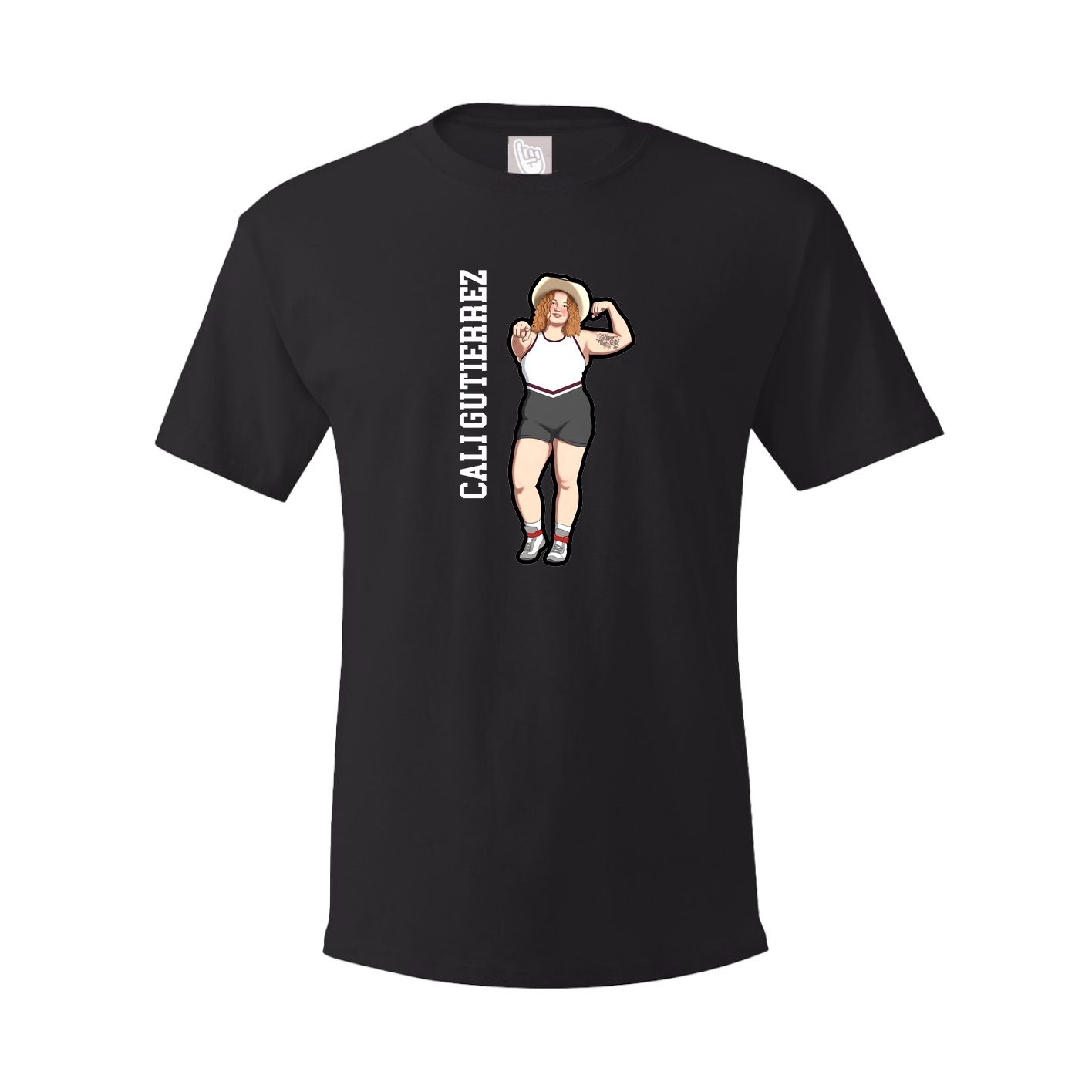 Tee — Name Vertical in Black