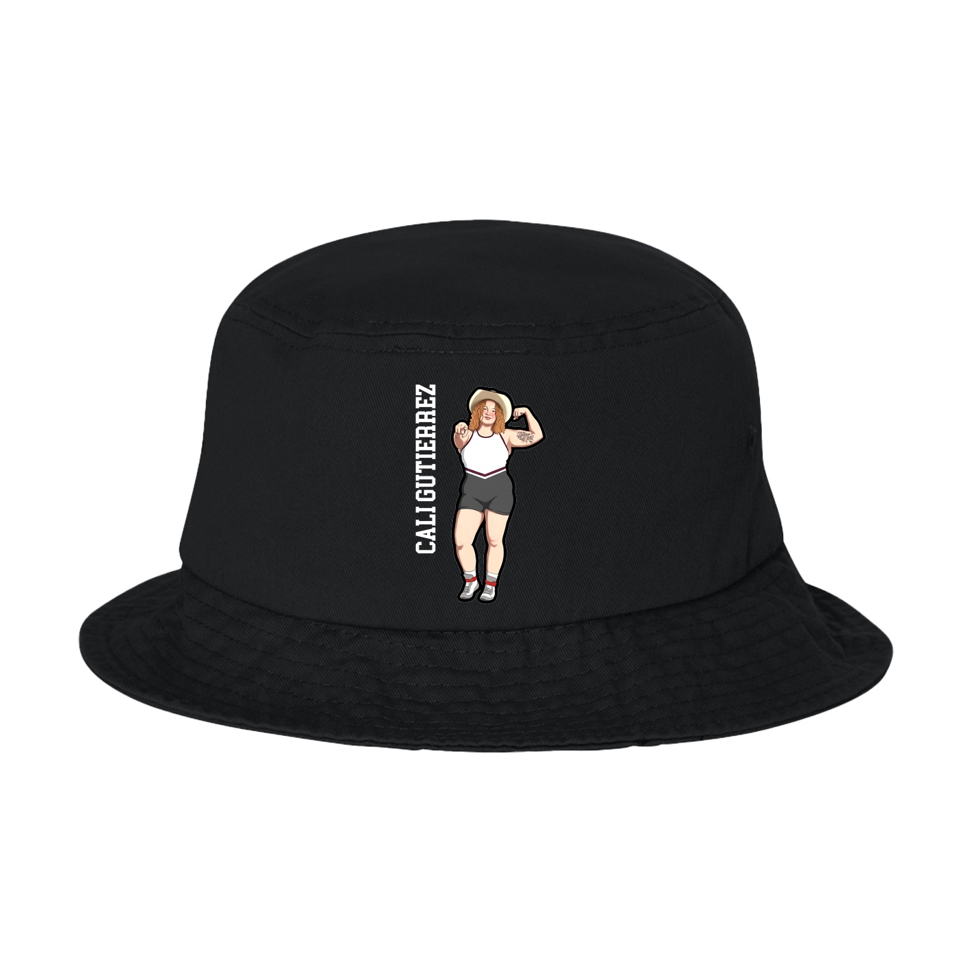 Bucket Cap — Name Vertical in Black